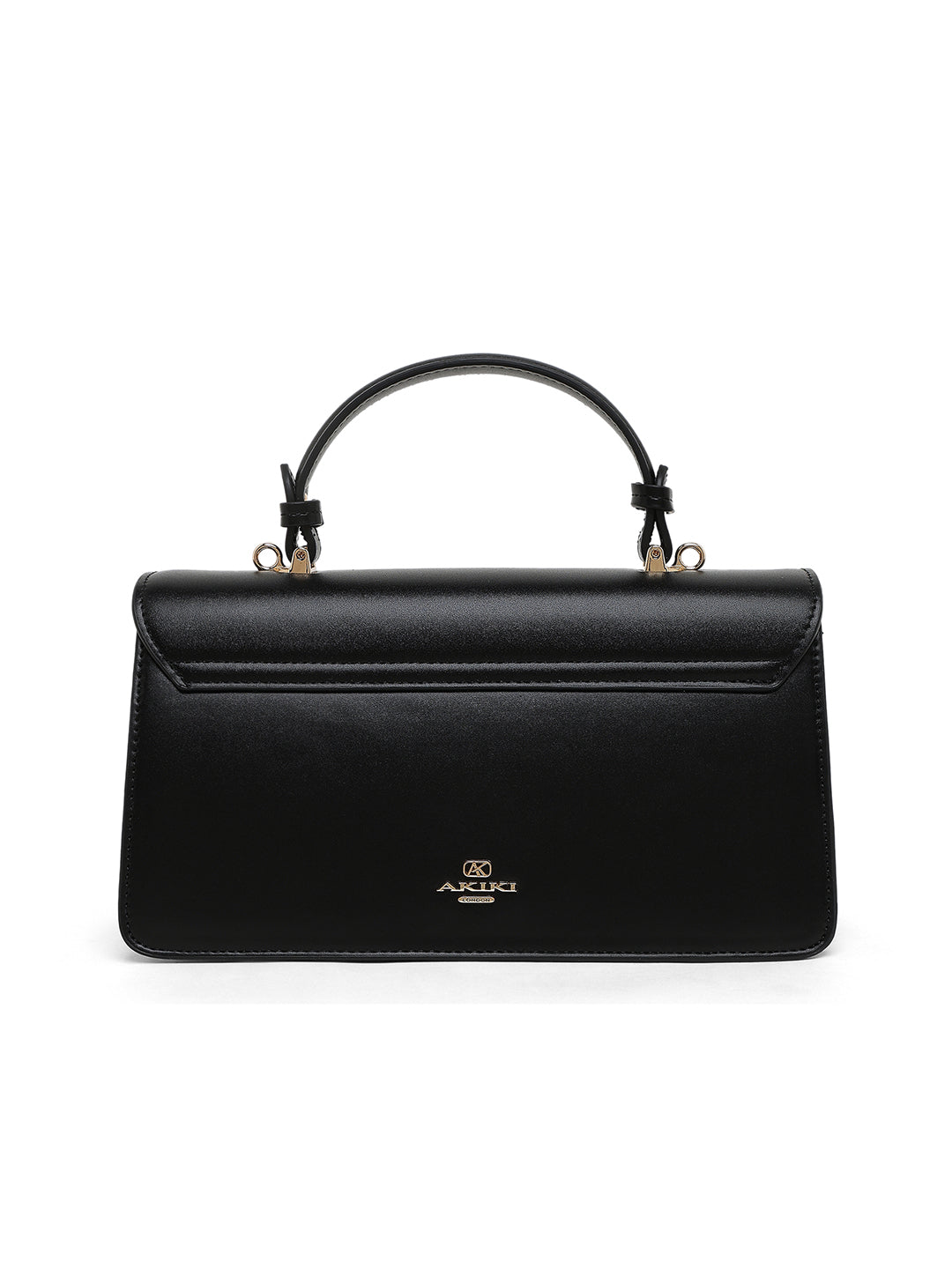 Mayfair Flap Medium Satchel Bag Black