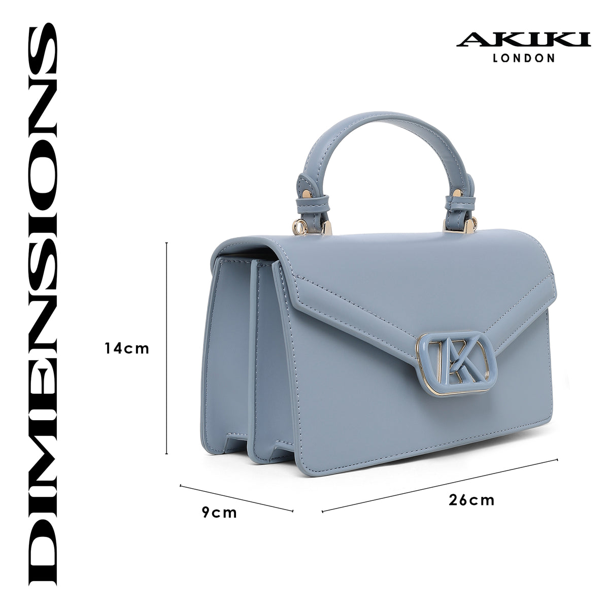 Mayfair Flap Medium Satchel Bag Blue