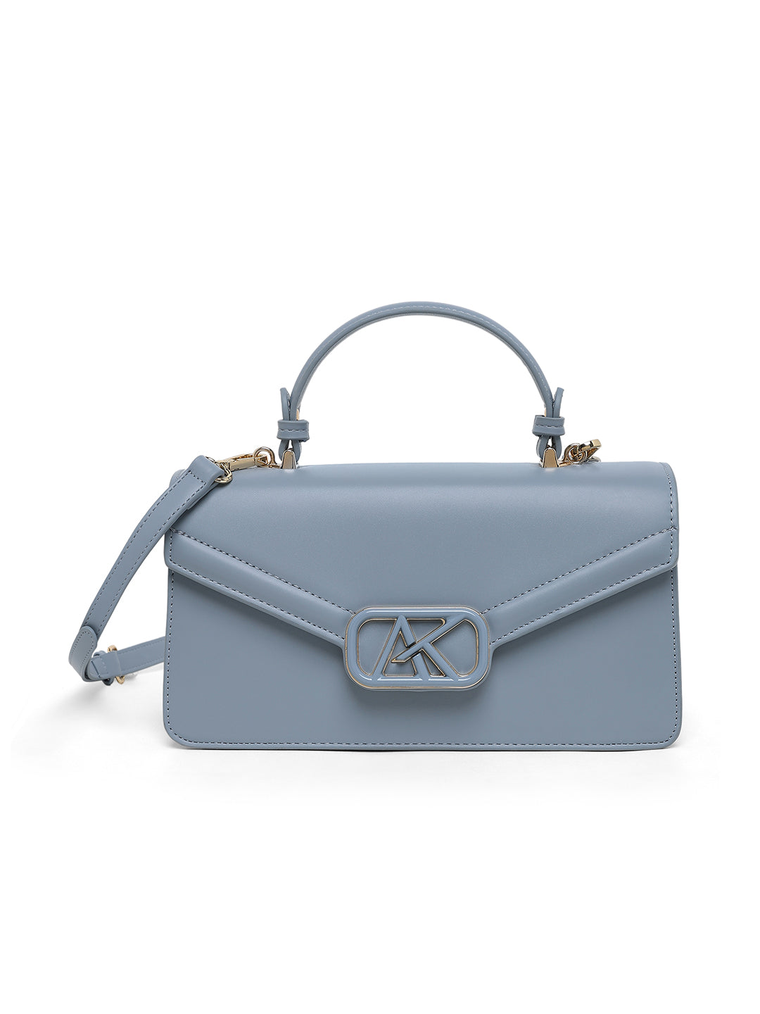 Mayfair Flap Medium Satchel Bag Blue