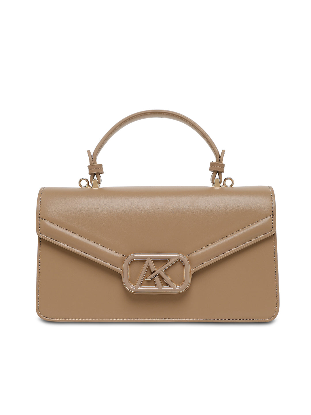 Mayfair Flap Medium Satchel Bag Beige