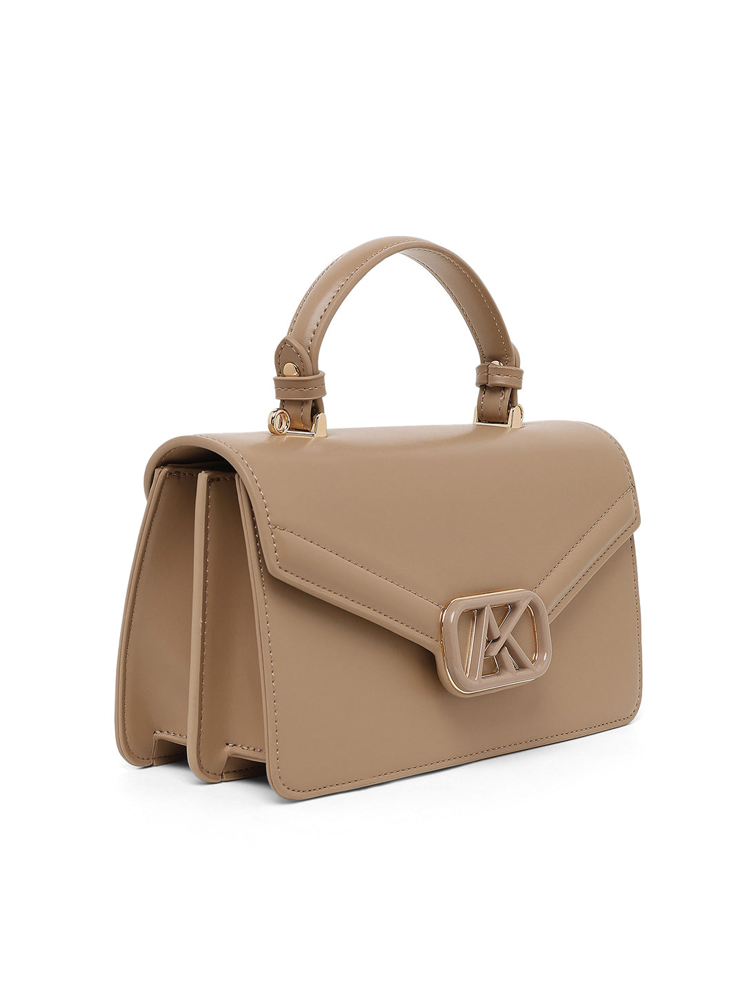 Mayfair Flap Medium Satchel Bag Beige