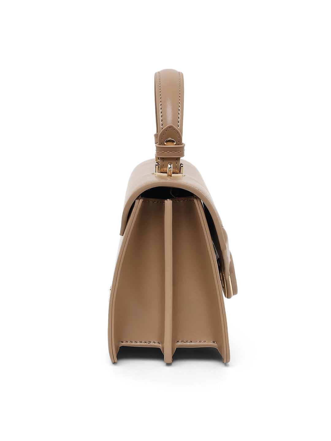 Mayfair Flap Medium Satchel Bag Beige