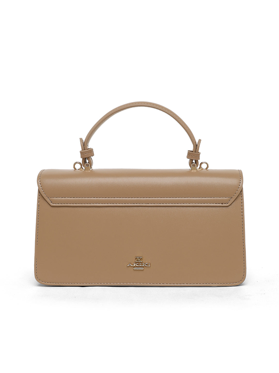 Mayfair Flap Medium Satchel Bag Beige