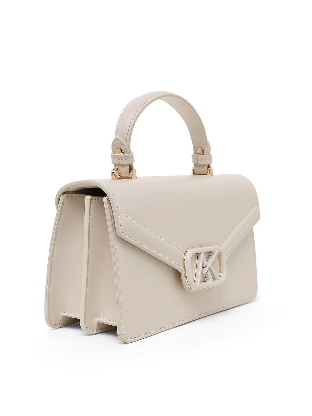 Mayfair Flap Medium Satchel Bag Off White
