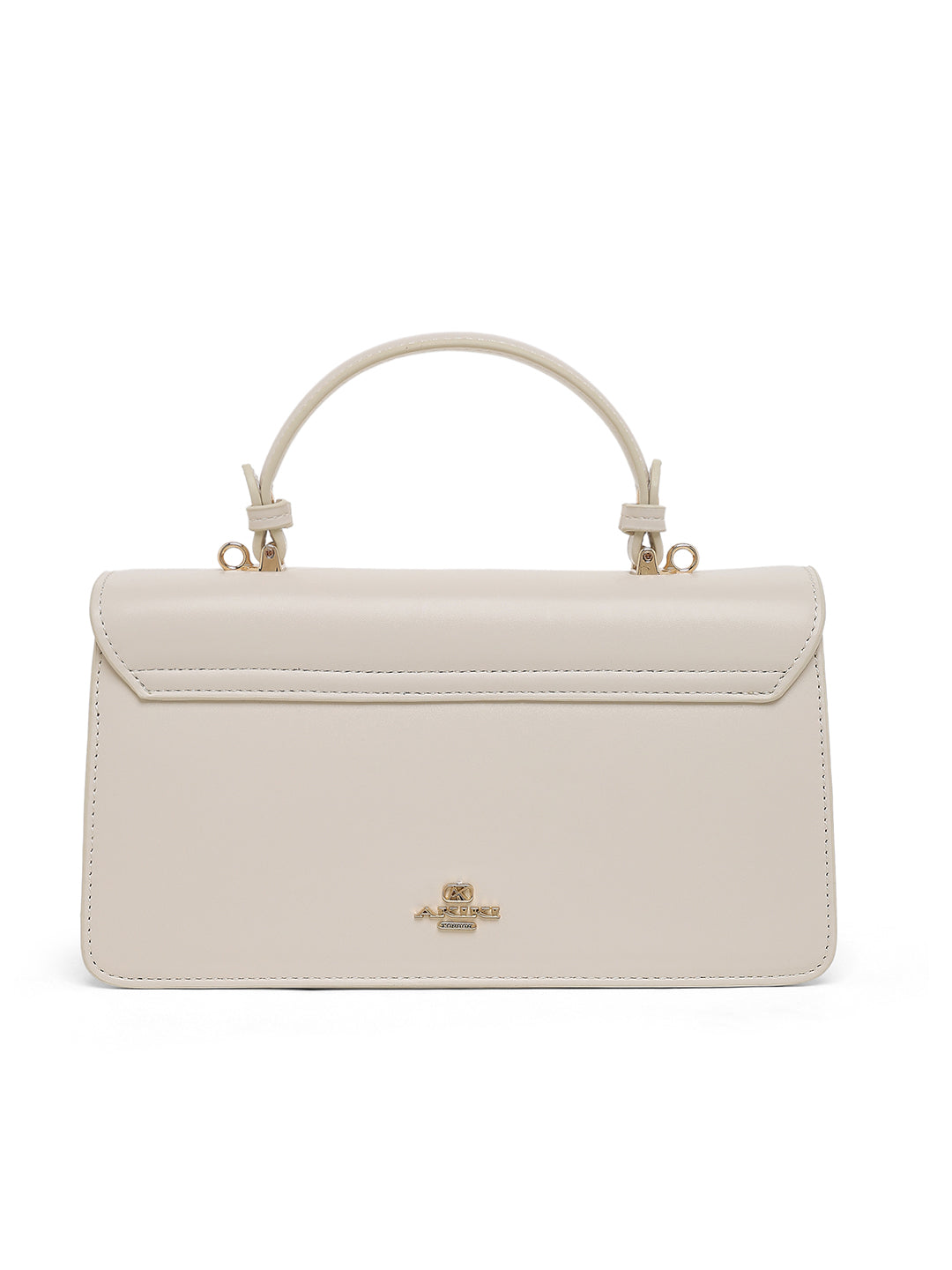 Mayfair Flap Medium Satchel Bag Off White