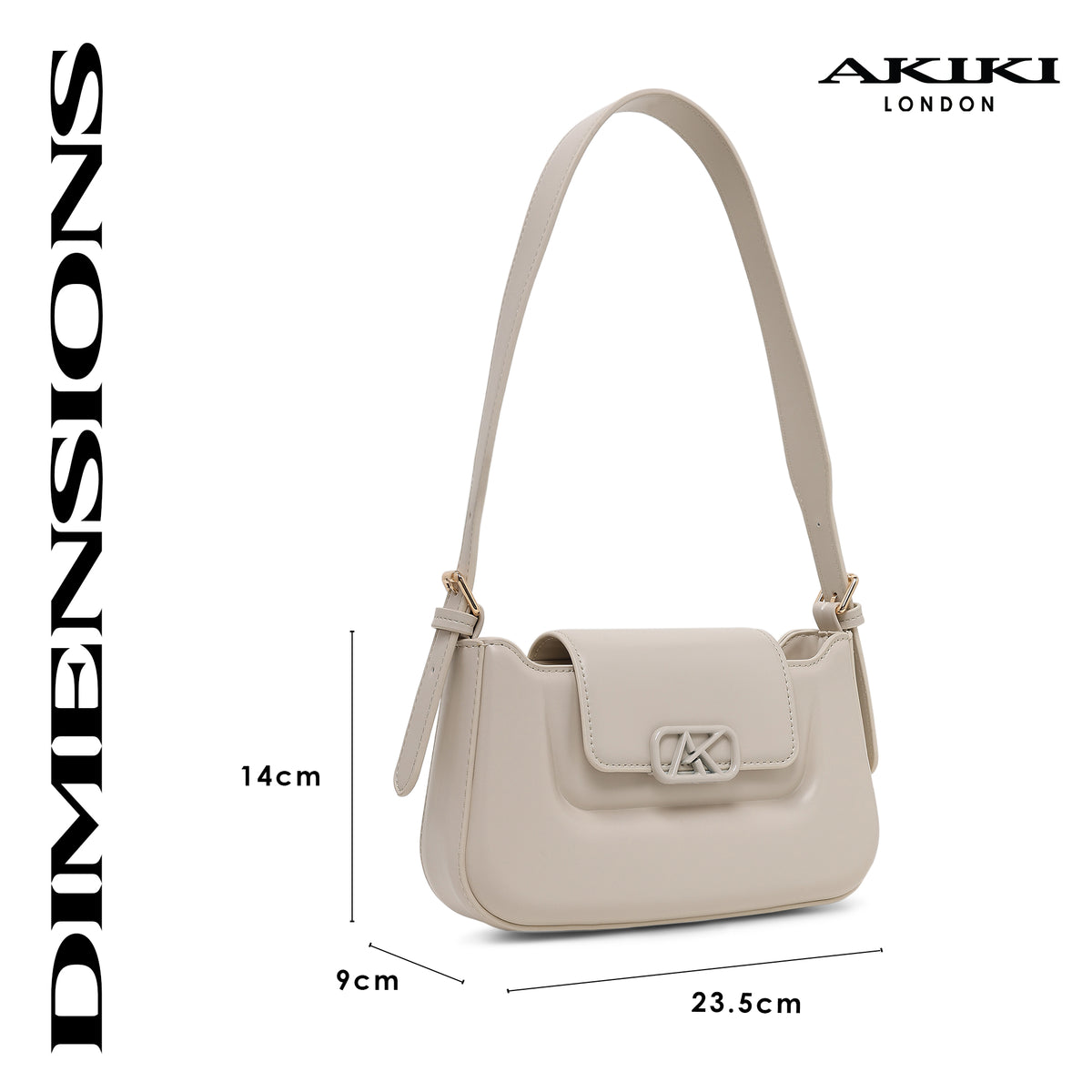 Soho Flap Small Hobo Bag Off White