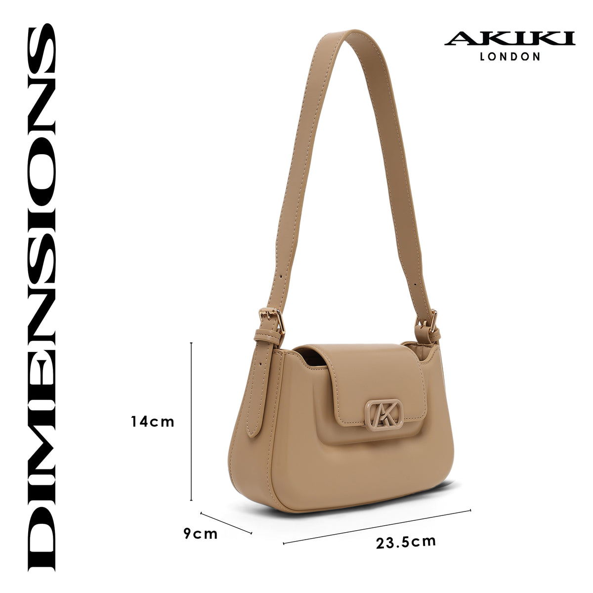 Soho Flap Small Hobo Bag Beige