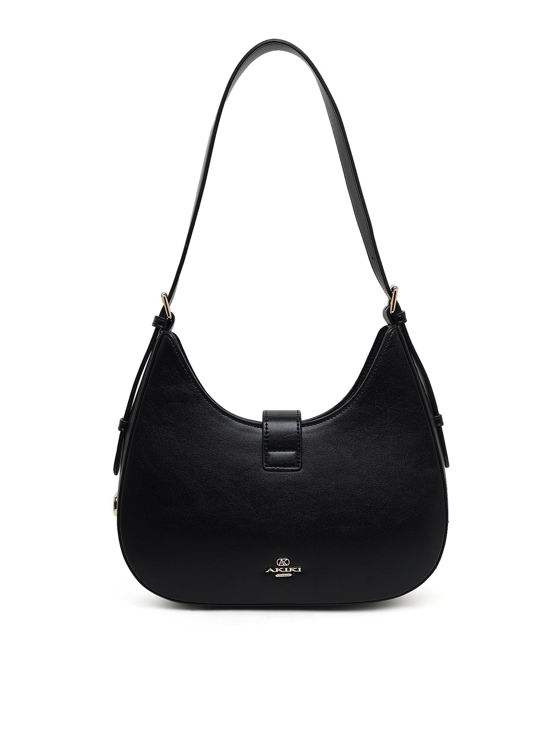 Greenwich Flap Small Hobo Bag Black