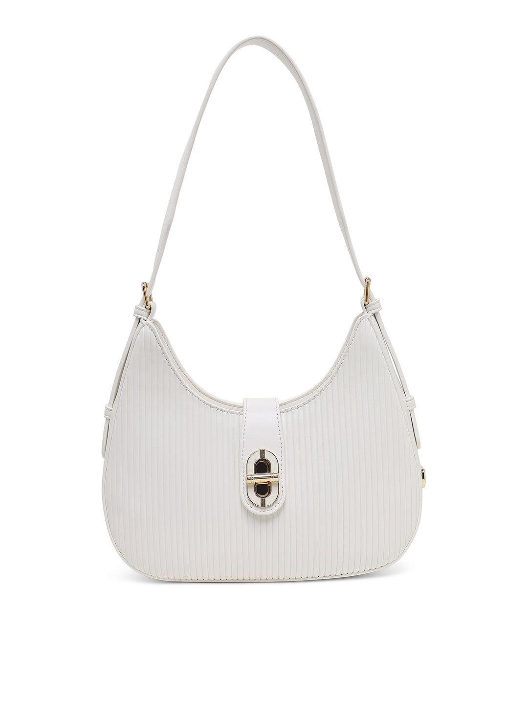 Greenwich Flap Small Hobo Bag White
