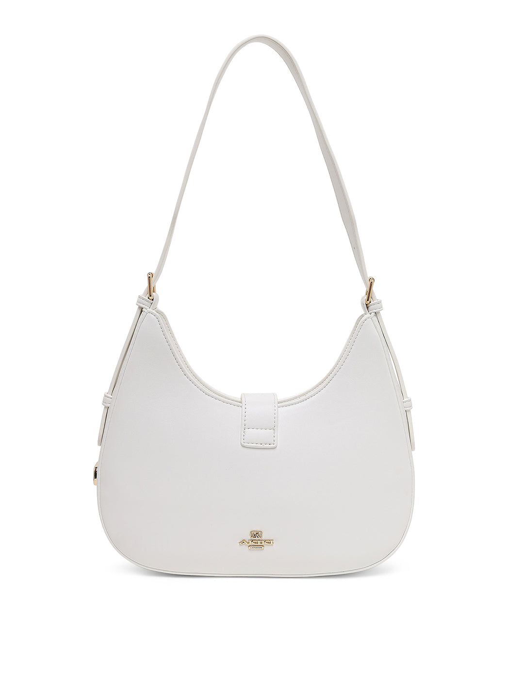Greenwich Flap Small Hobo Bag White