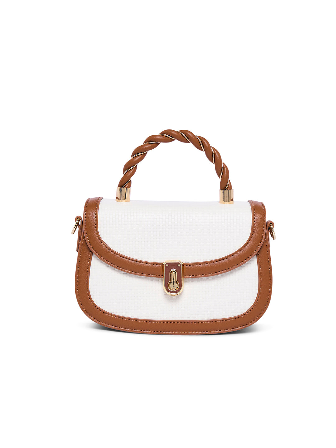 Trinity Flap Small Satchel Tan