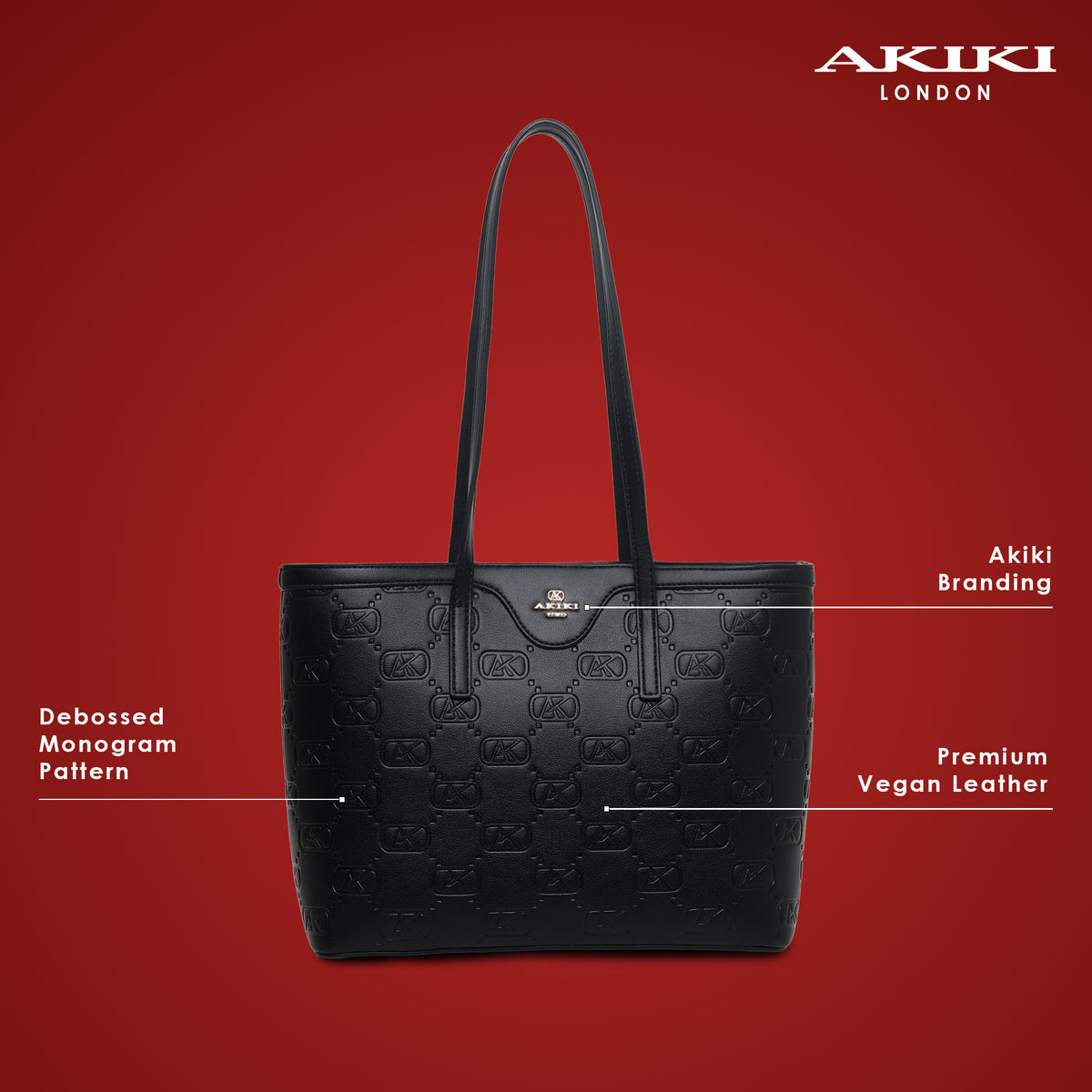Regent Medium Tote Bag Black