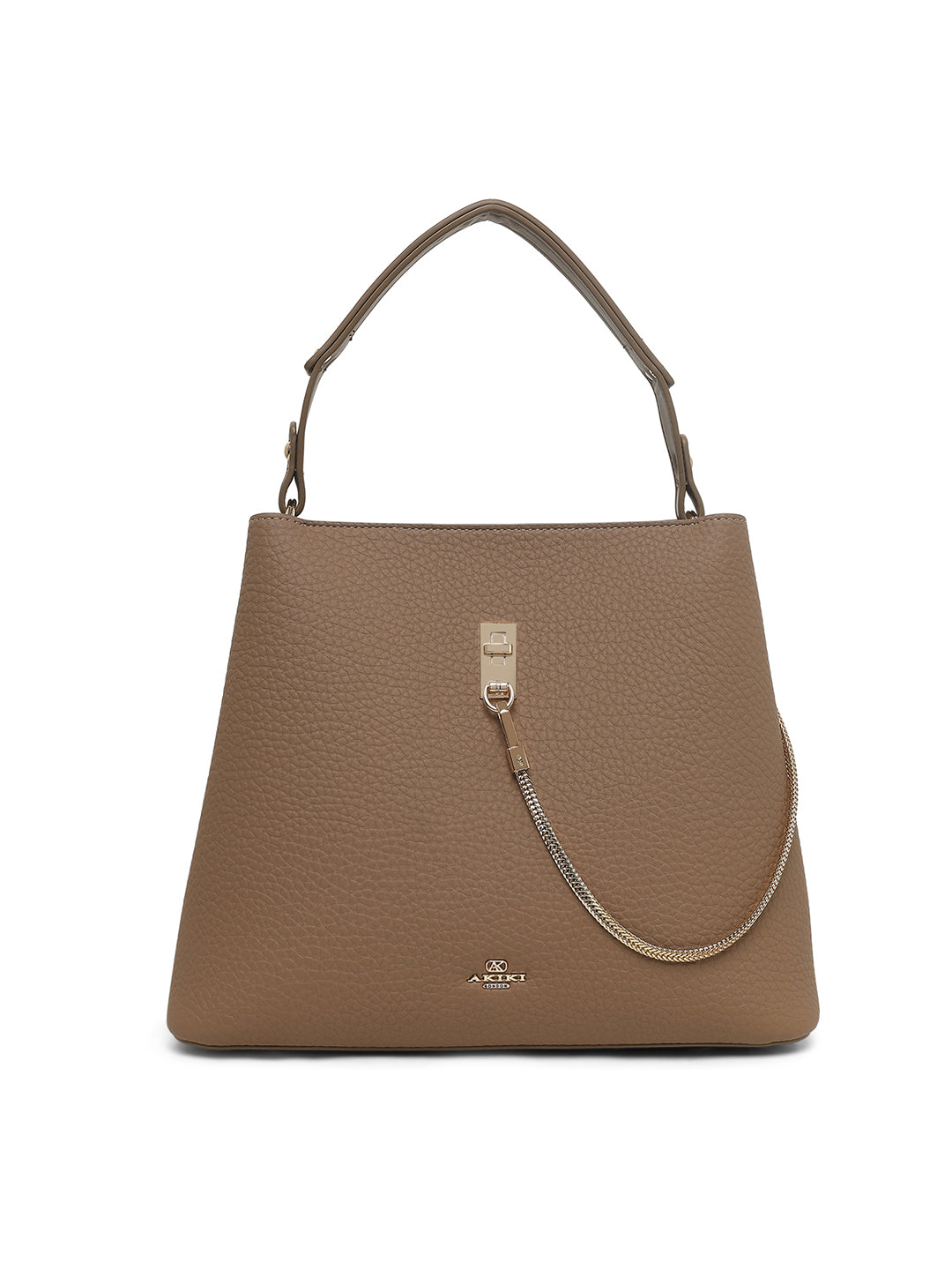 Thames 3 Compartments Large Bucket Bag Beige