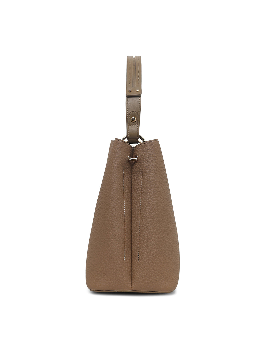 Thames 3 Compartments Large Bucket Bag Beige