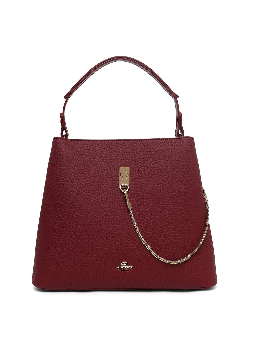 Thames 3 Compartments Large Bucket Bag Red