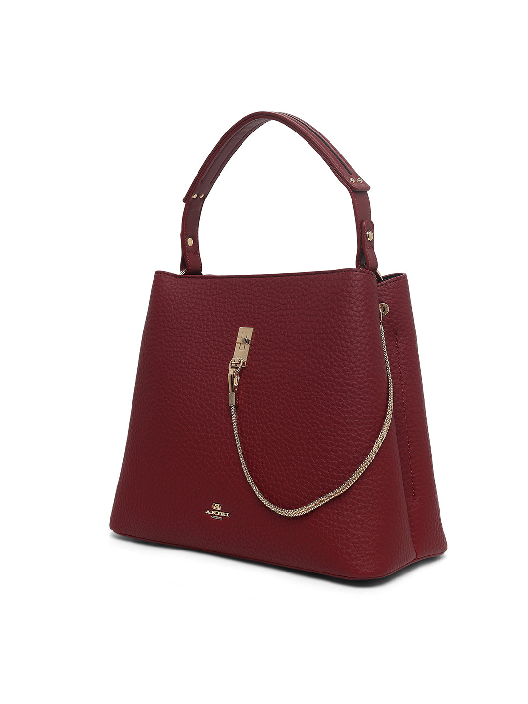 Thames 3 Compartments Large Bucket Bag Red