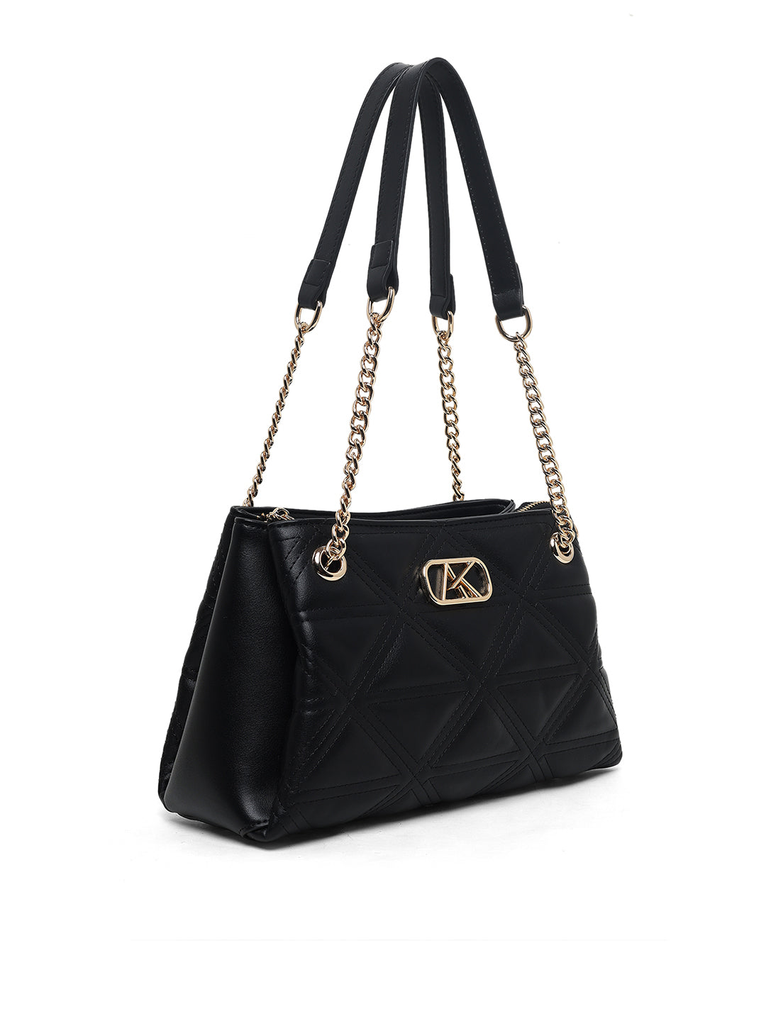Piccadilly 3 Compartments Small Satchel Bag Black