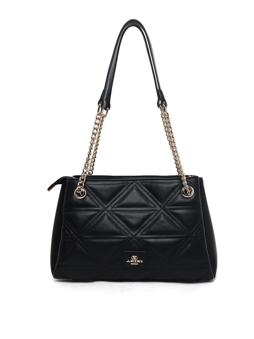 Piccadilly 3 Compartments Small Satchel Bag Black