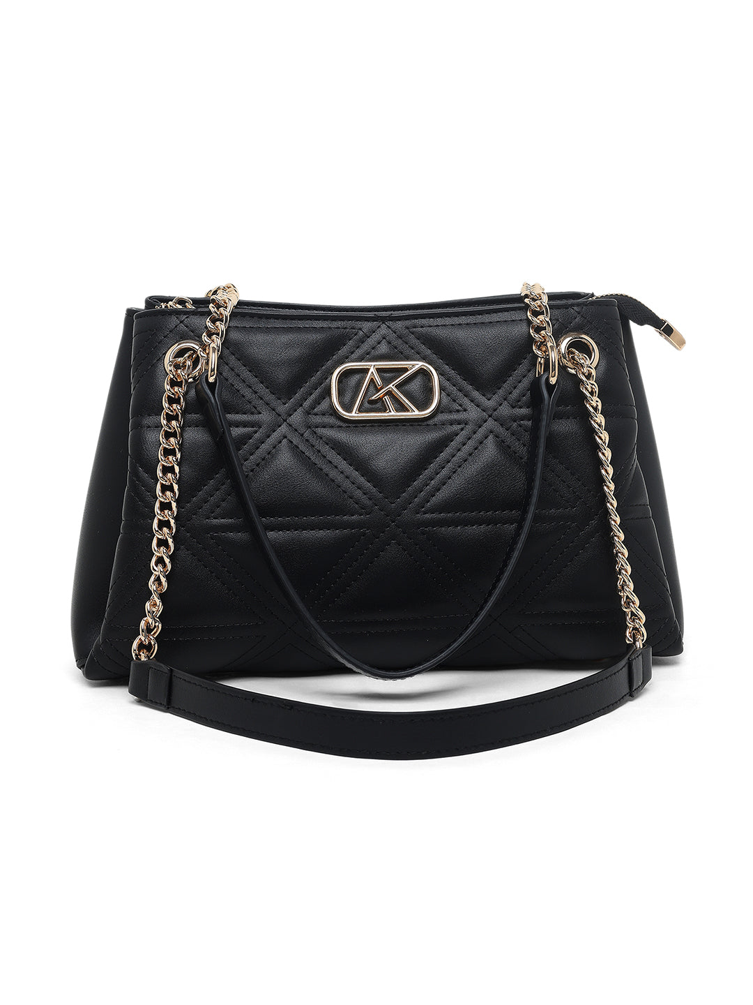 Piccadilly 3 Compartments Small Satchel Bag Black