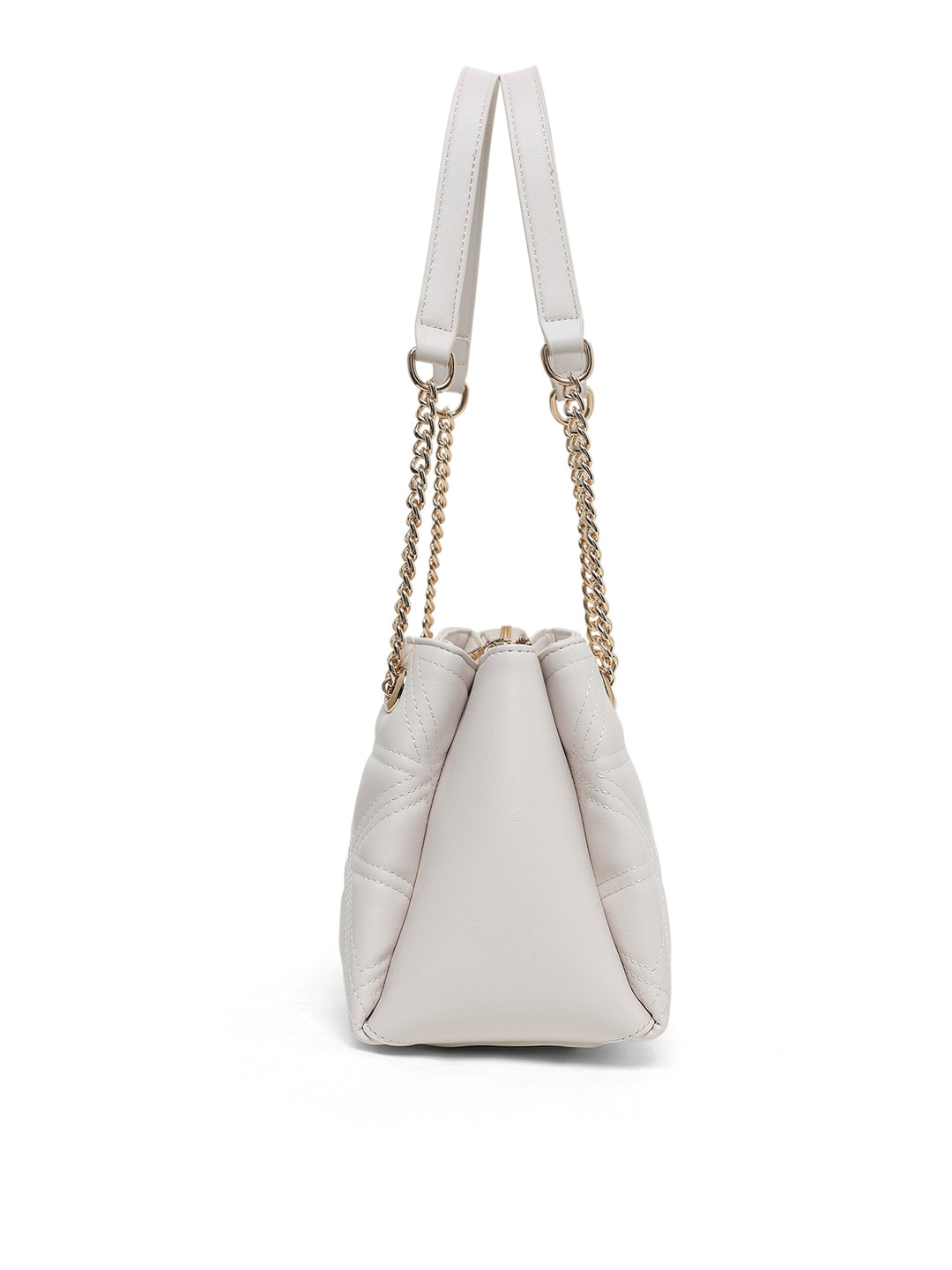Piccadilly 3 Compartments Small Satchel Bag White