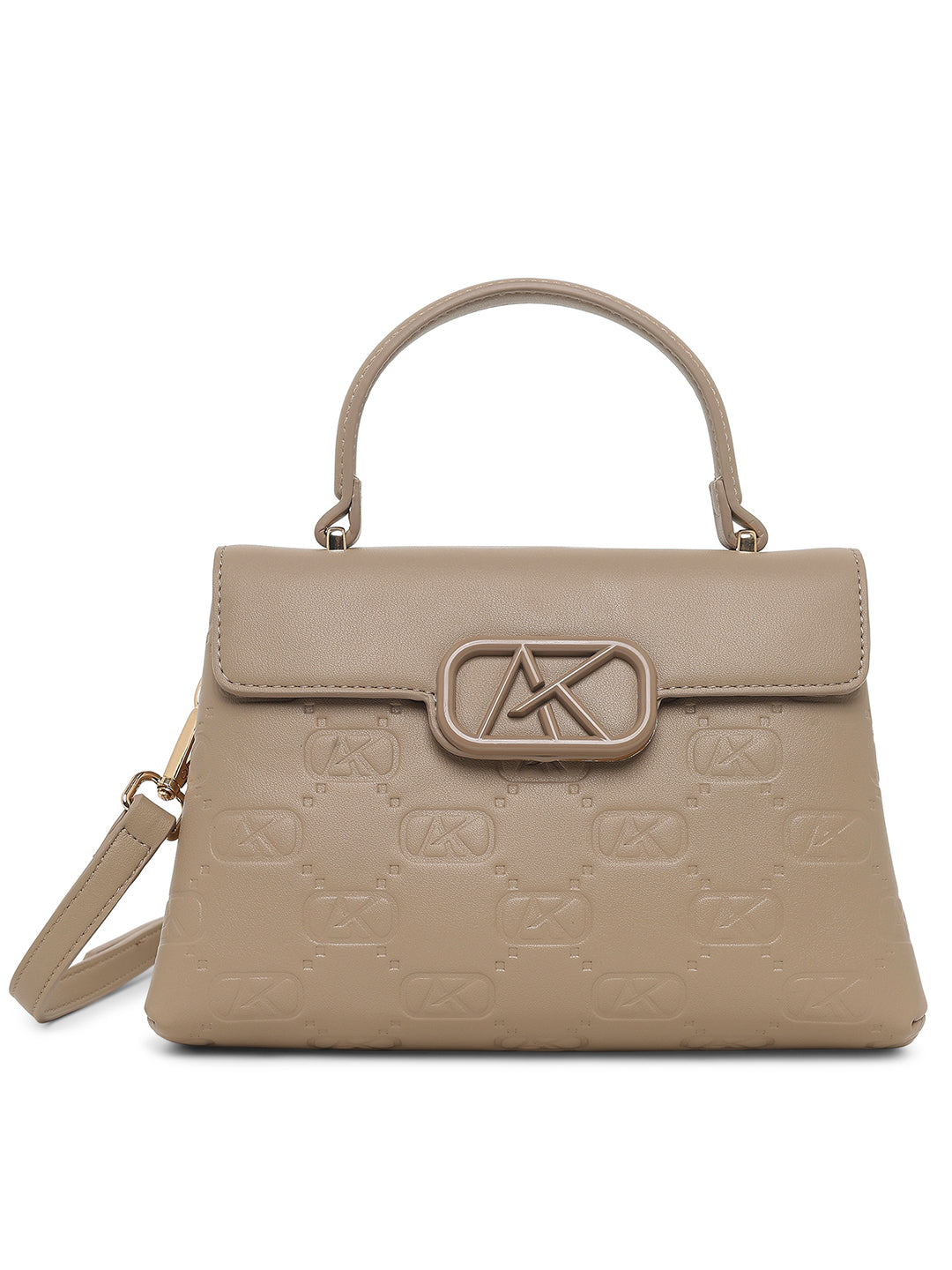 Strand 2 Compartments Small Satchel Bag Beige