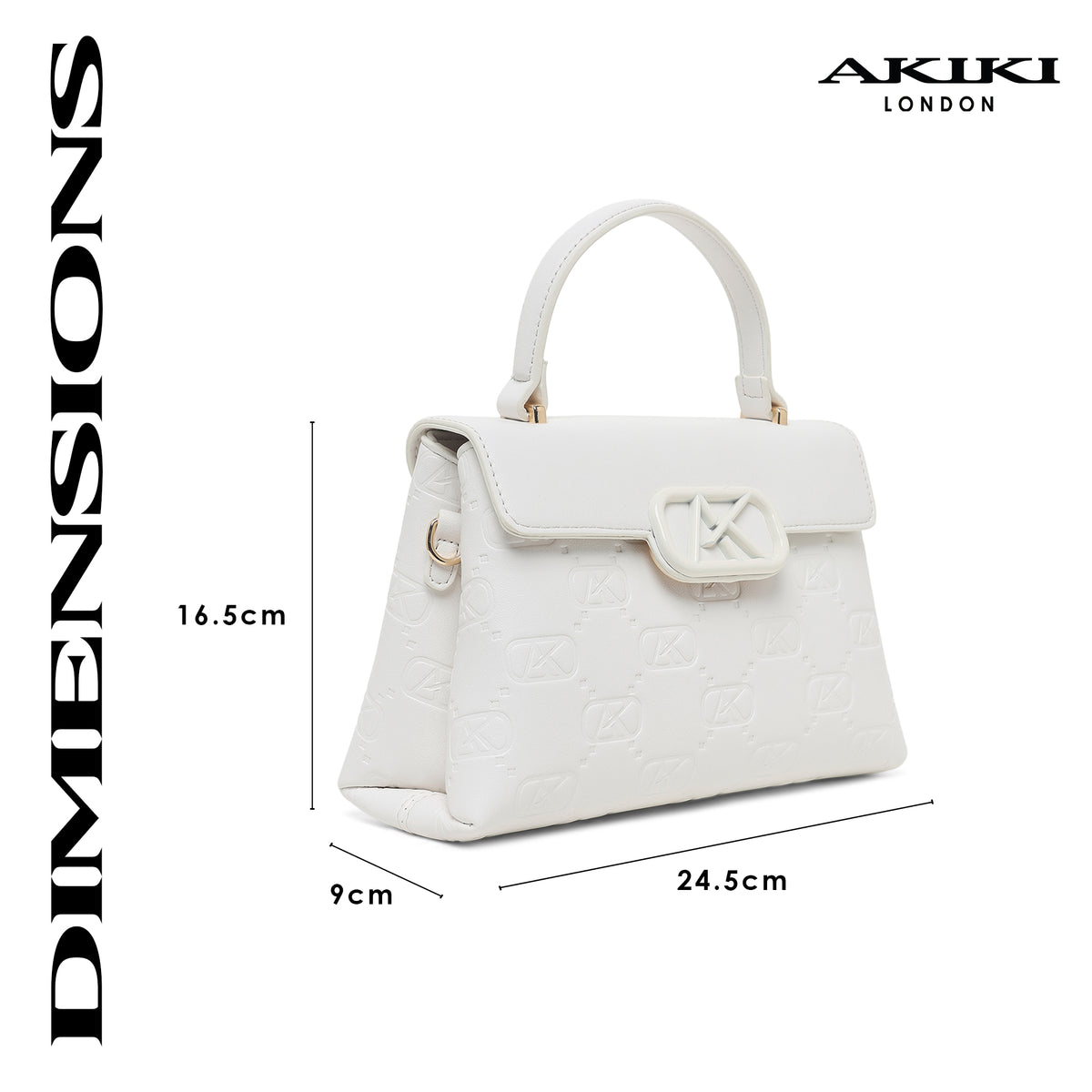 Strand 2 Compartments Small Satchel Bag White