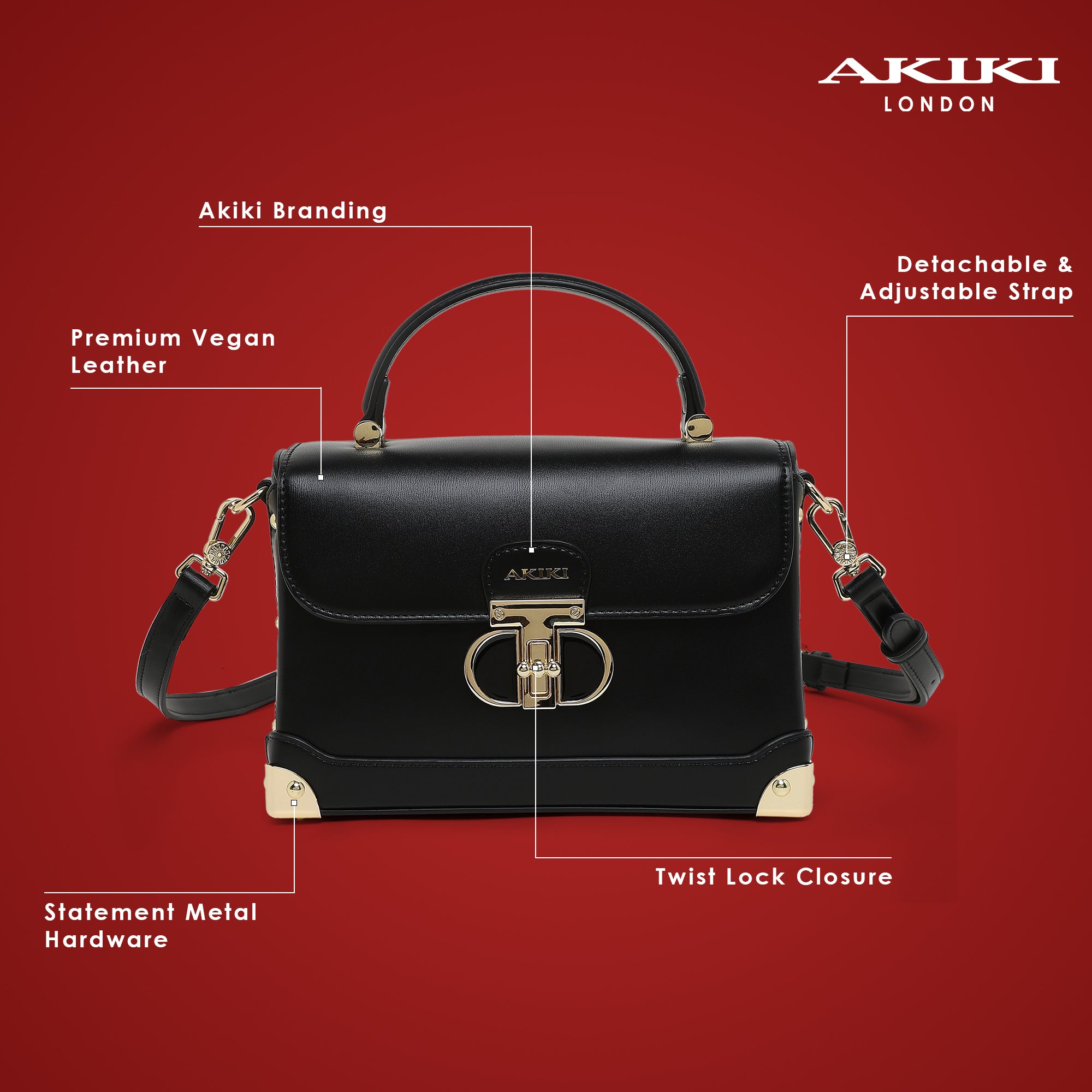 Westminster Small Satchel Bag Black