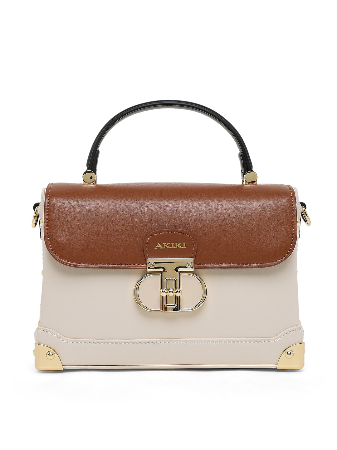 Westminster Small Satchel Bag White/Tan