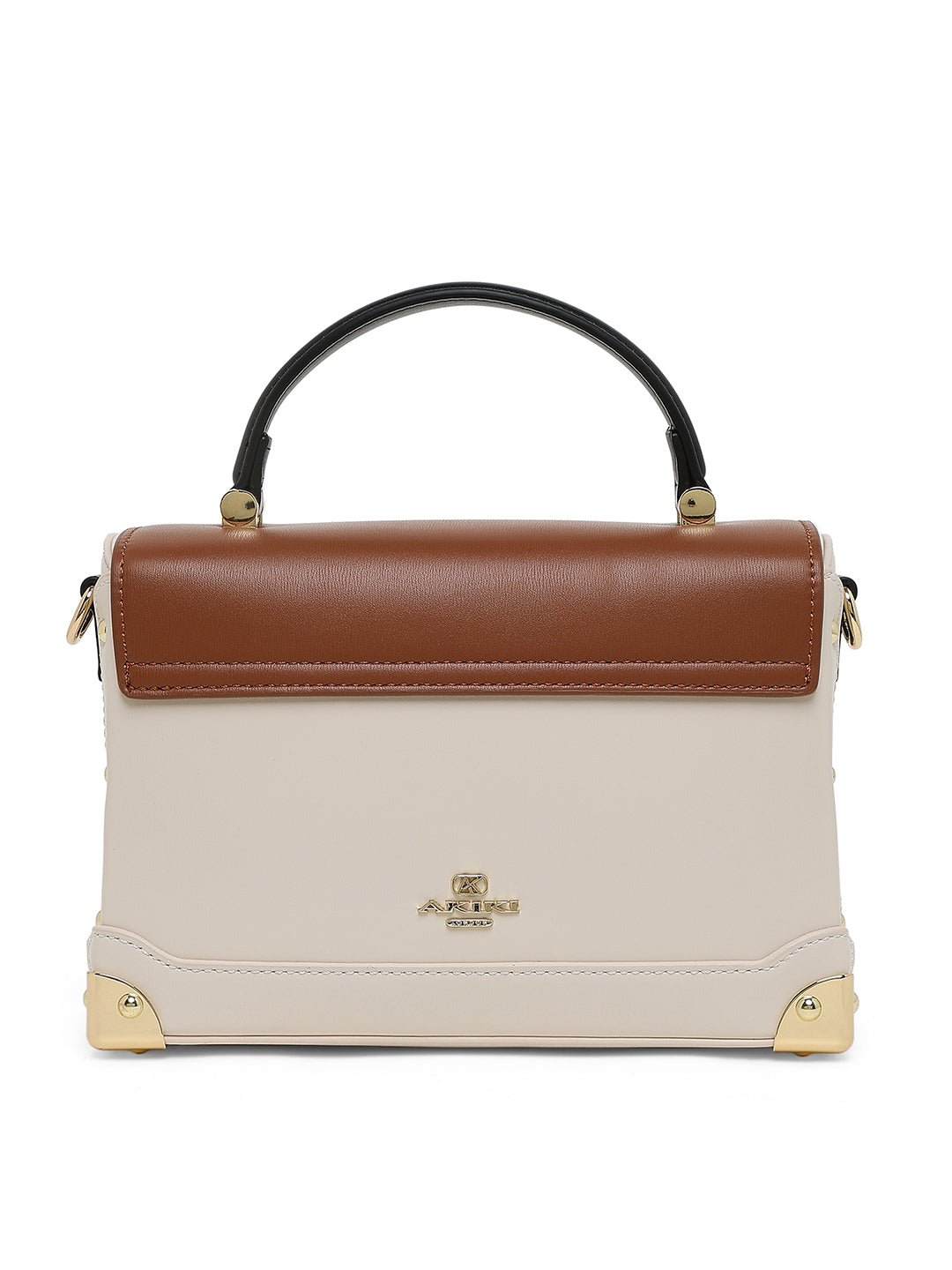 Westminster Small Satchel Bag White/Tan