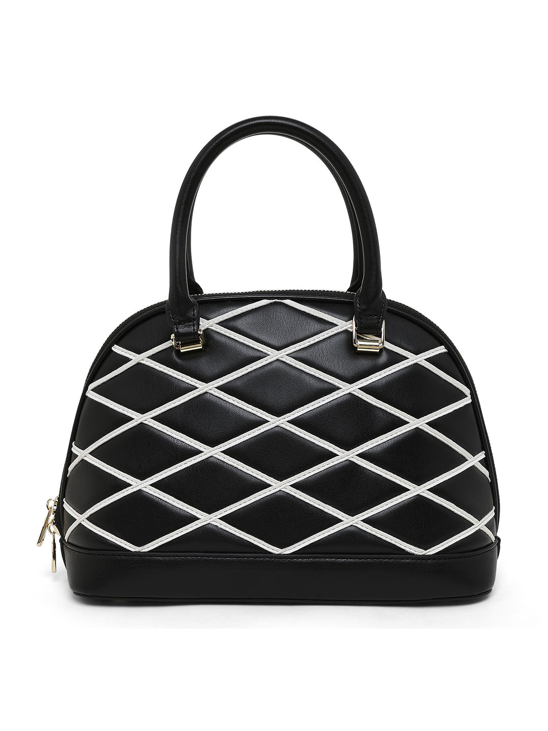 Buckingham Medium Dome Satchel Bag Black