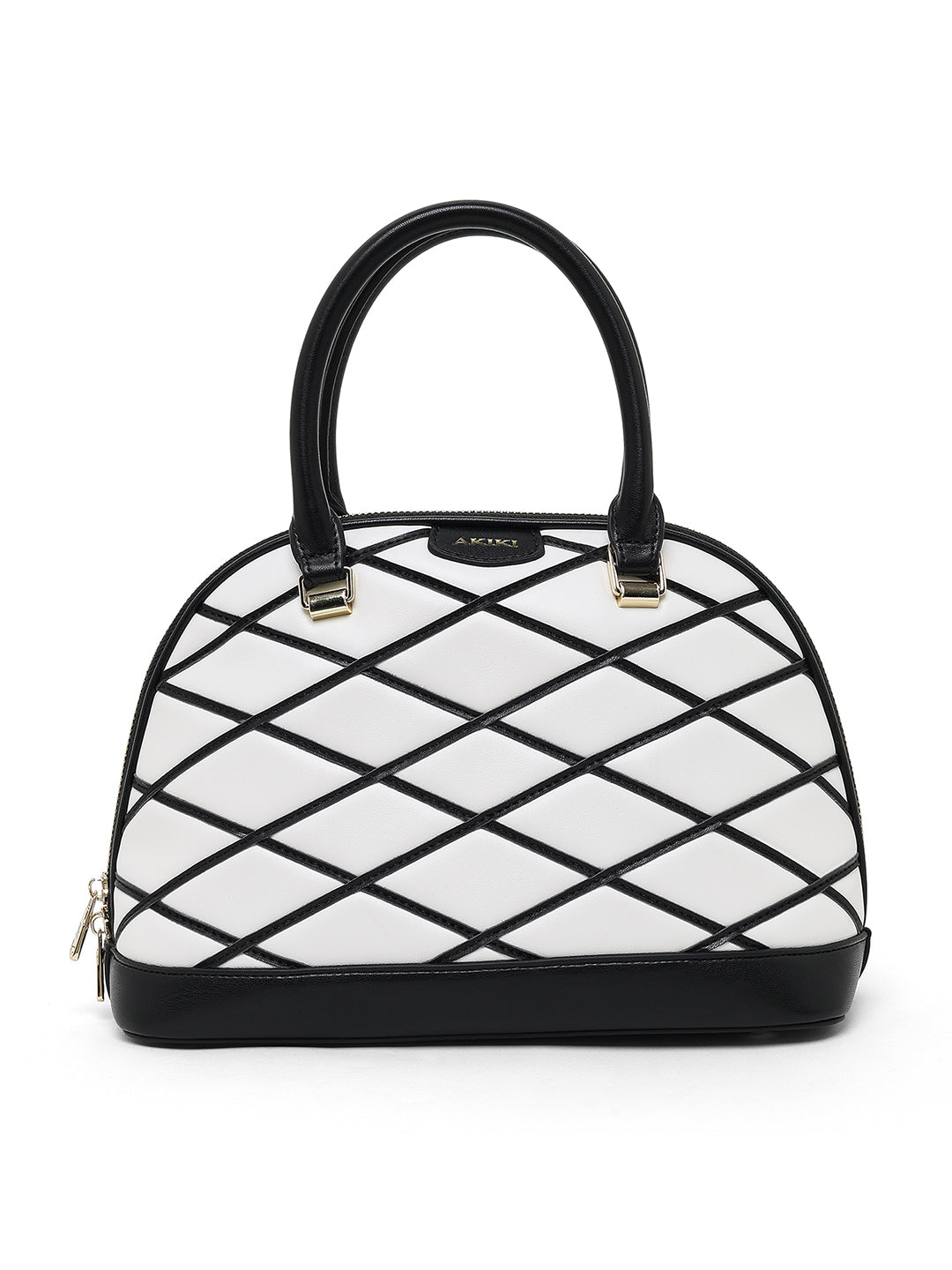 Buckingham Medium Dome Satchel Bag White
