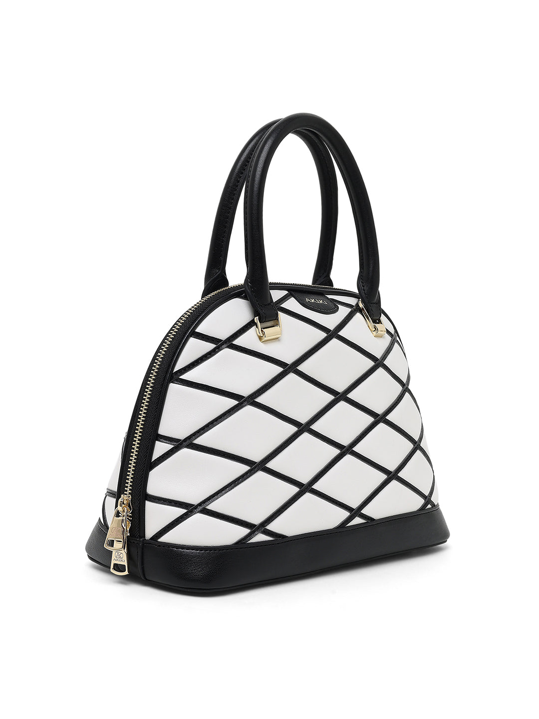 Buckingham Medium Dome Satchel Bag White