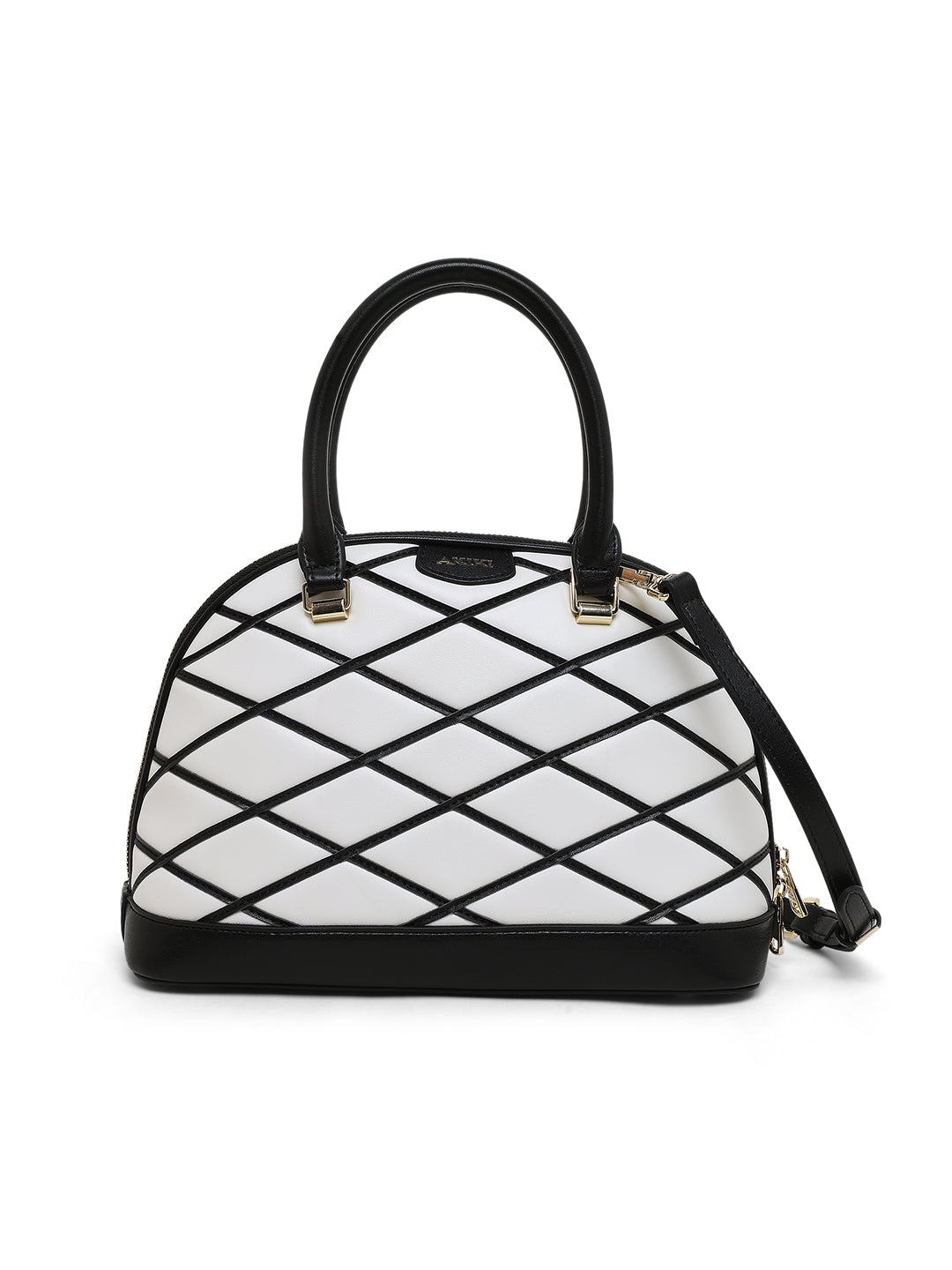 Buckingham Medium Dome Satchel Bag White