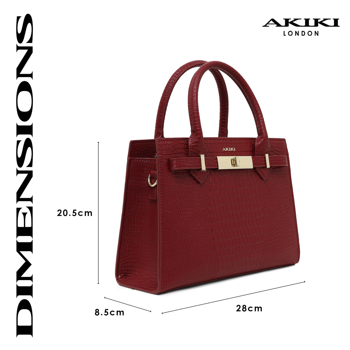 Kensington Medium Satchel Bag Red