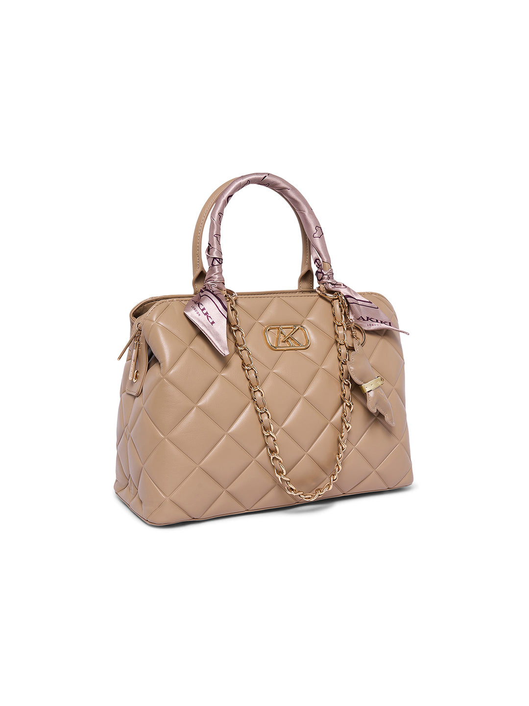 Waterloo 13 Medium Satchel Bag Beige