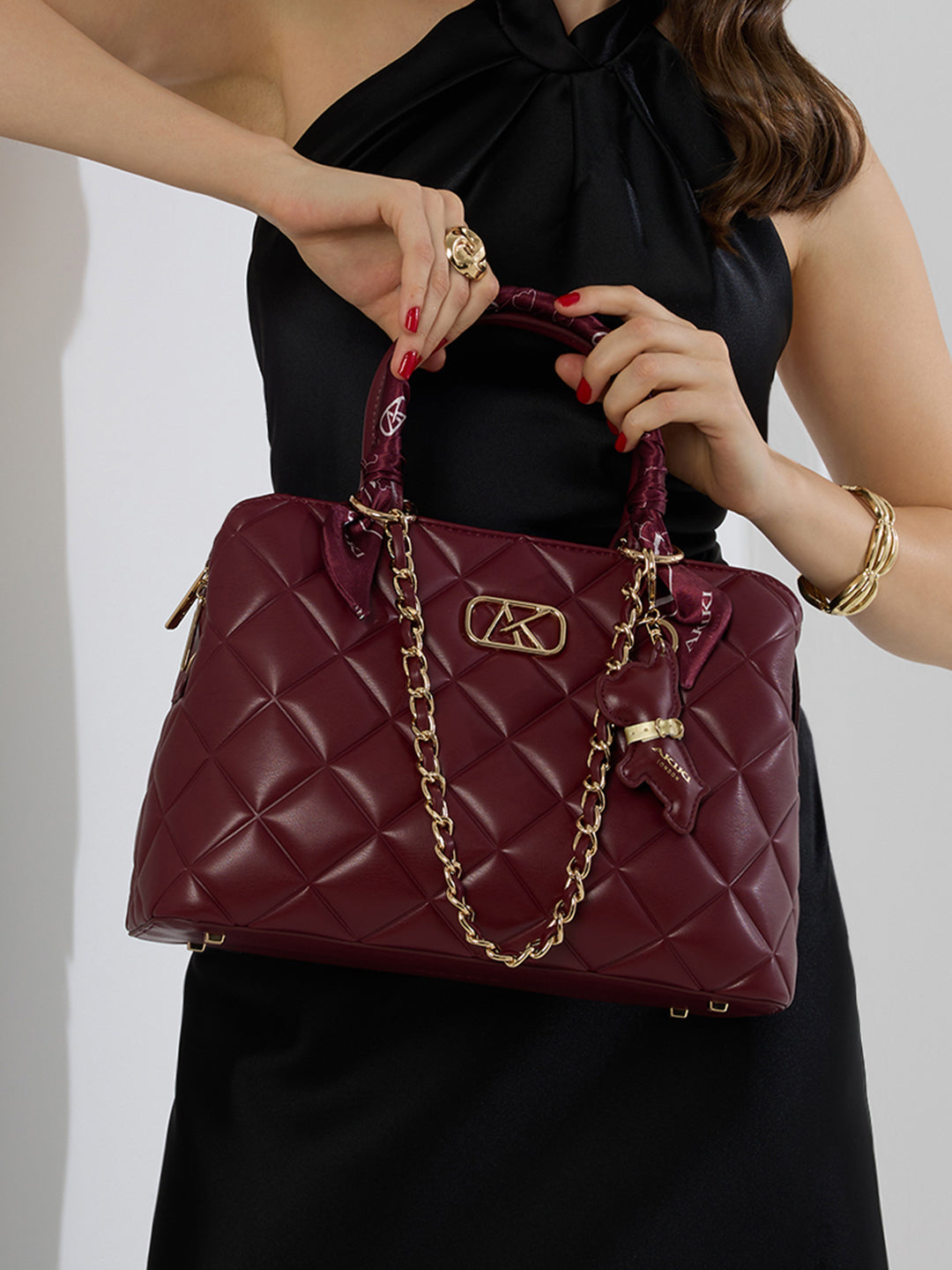 Waterloo 13 Medium Satchel Bag Wine