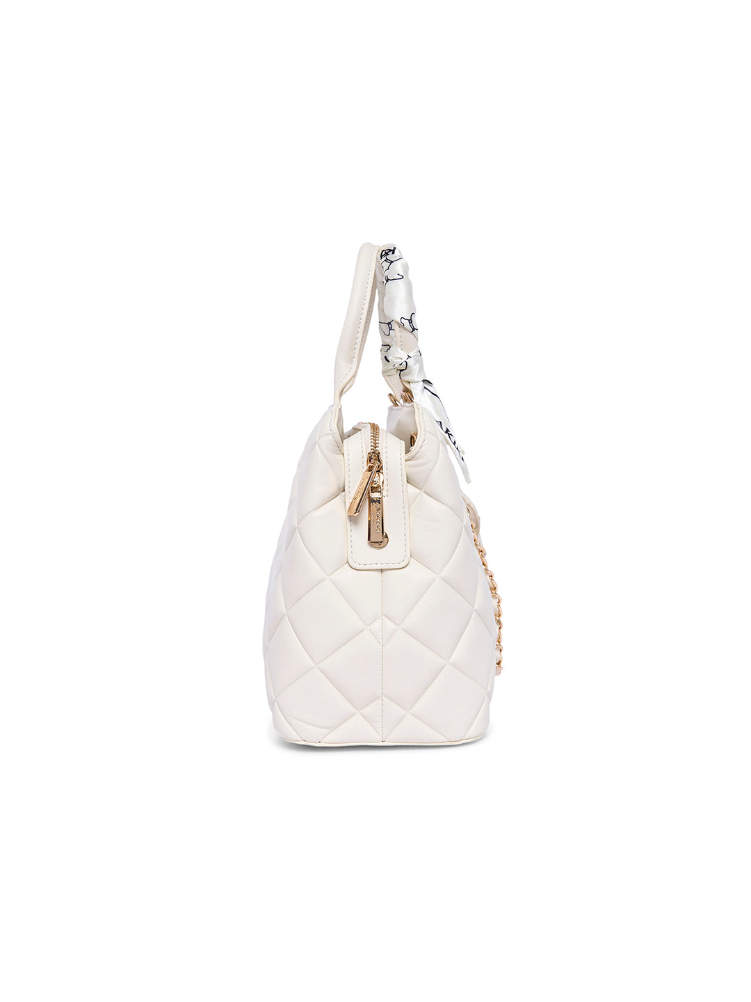 Waterloo 13 Medium Satchel Bag Off White