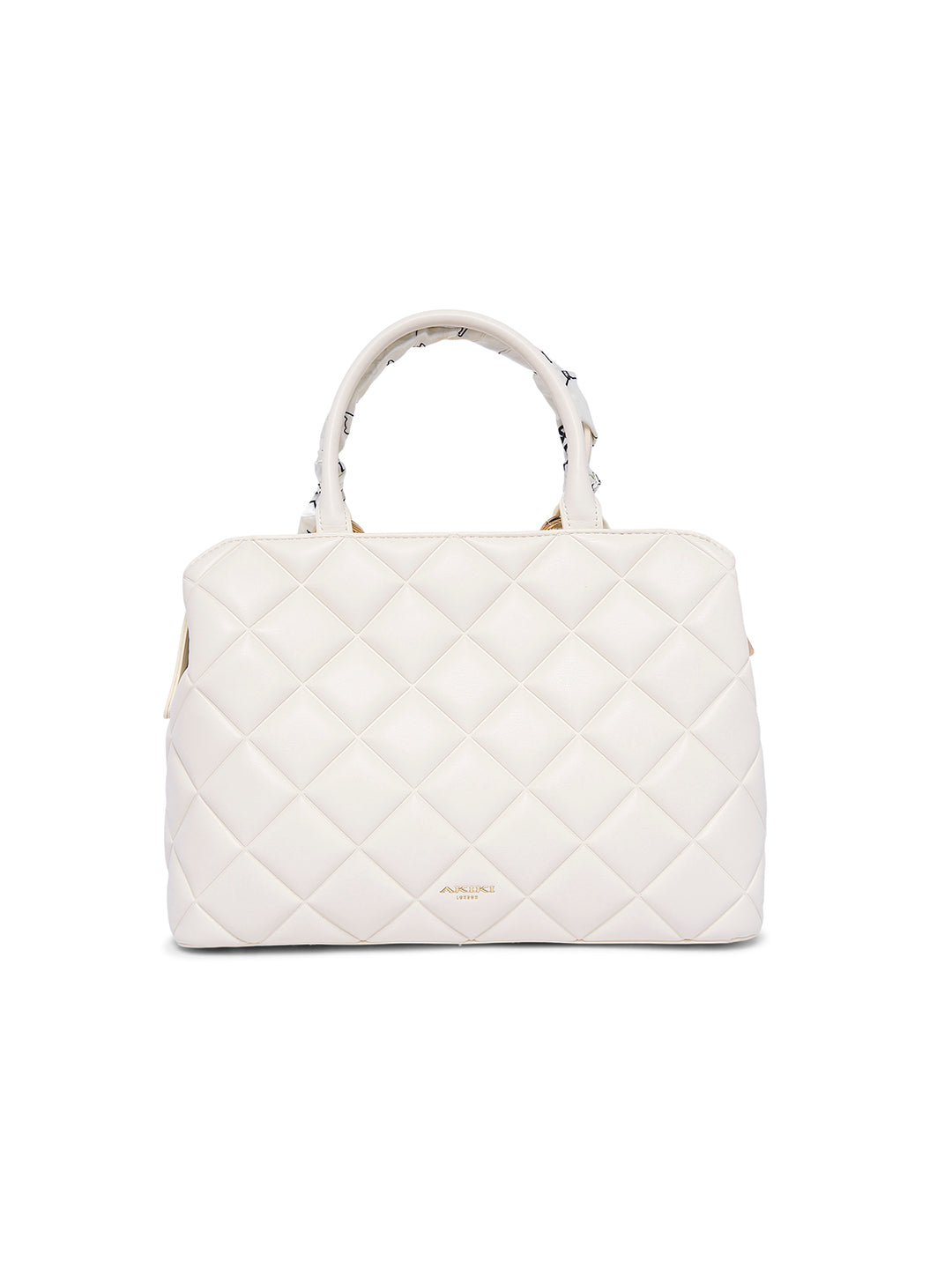 Waterloo 13 Medium Satchel Bag Off White