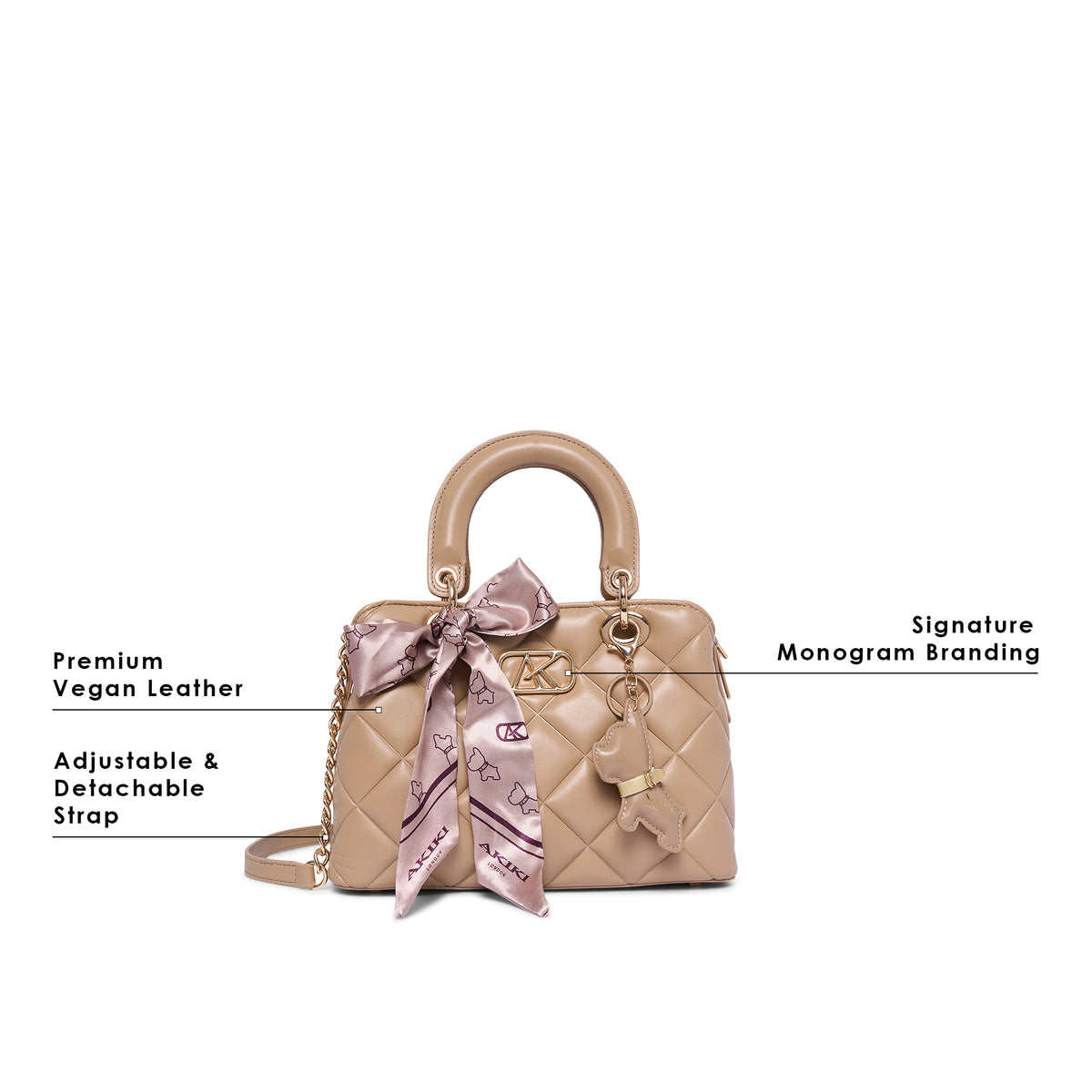 Whitehall 11 Small Satchel Bag Beige