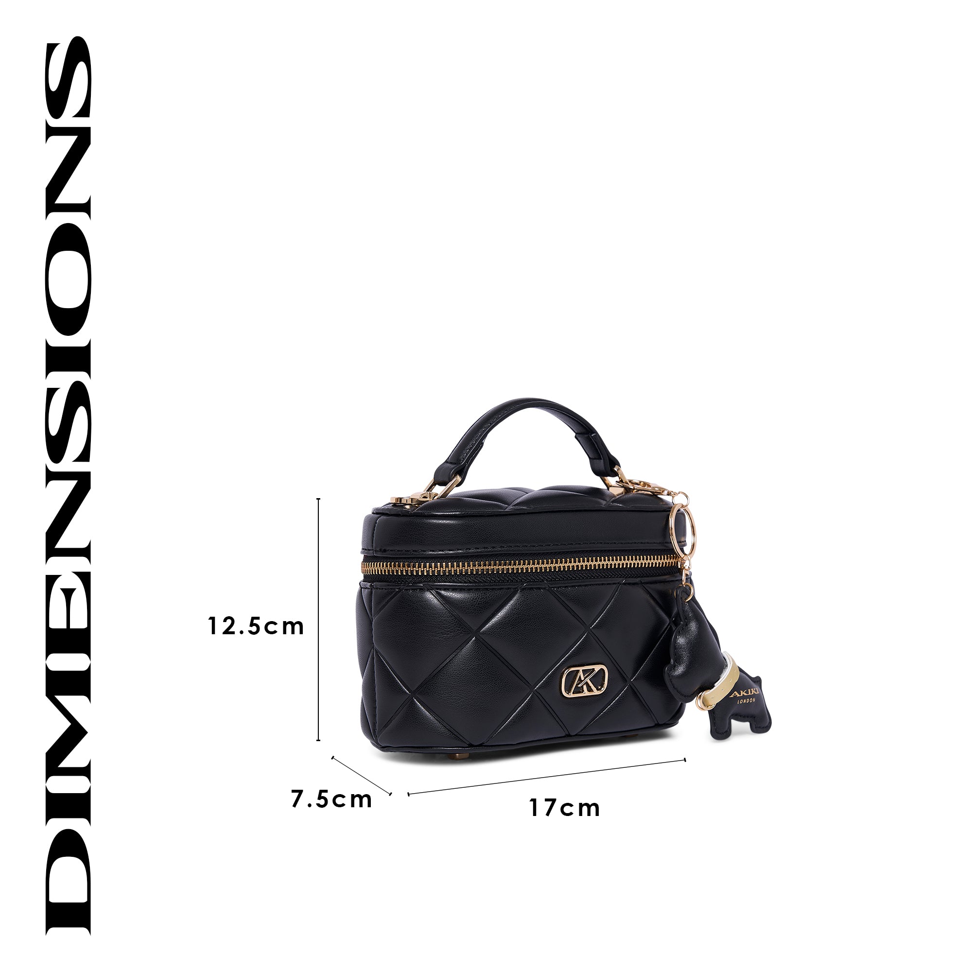 Clapham 7 Small Vanity Bag Black
