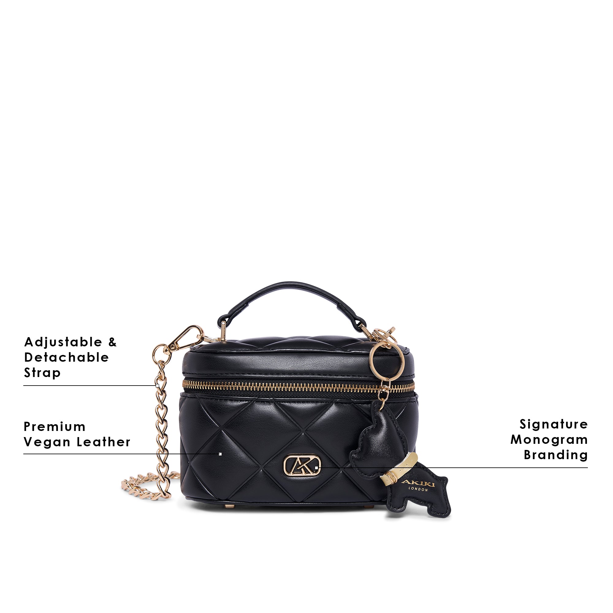Clapham 7 Small Vanity Bag Black