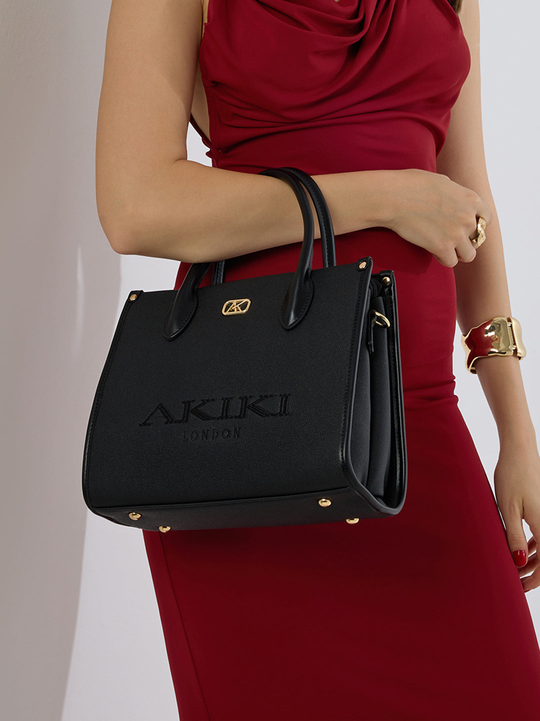 Manor 28 Box Medium Satchel Bag Black