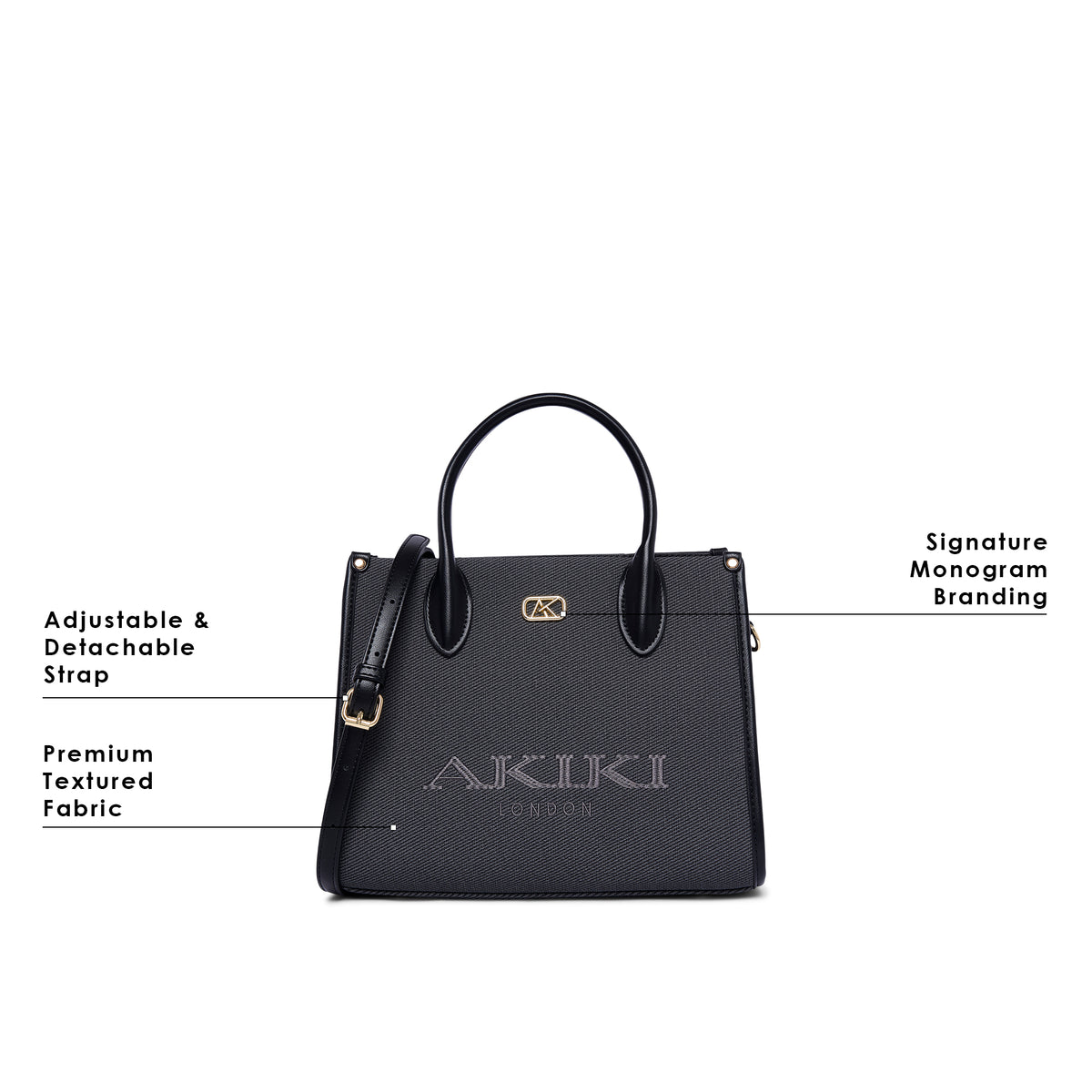 Manor 28 Box Medium Satchel Bag Grey