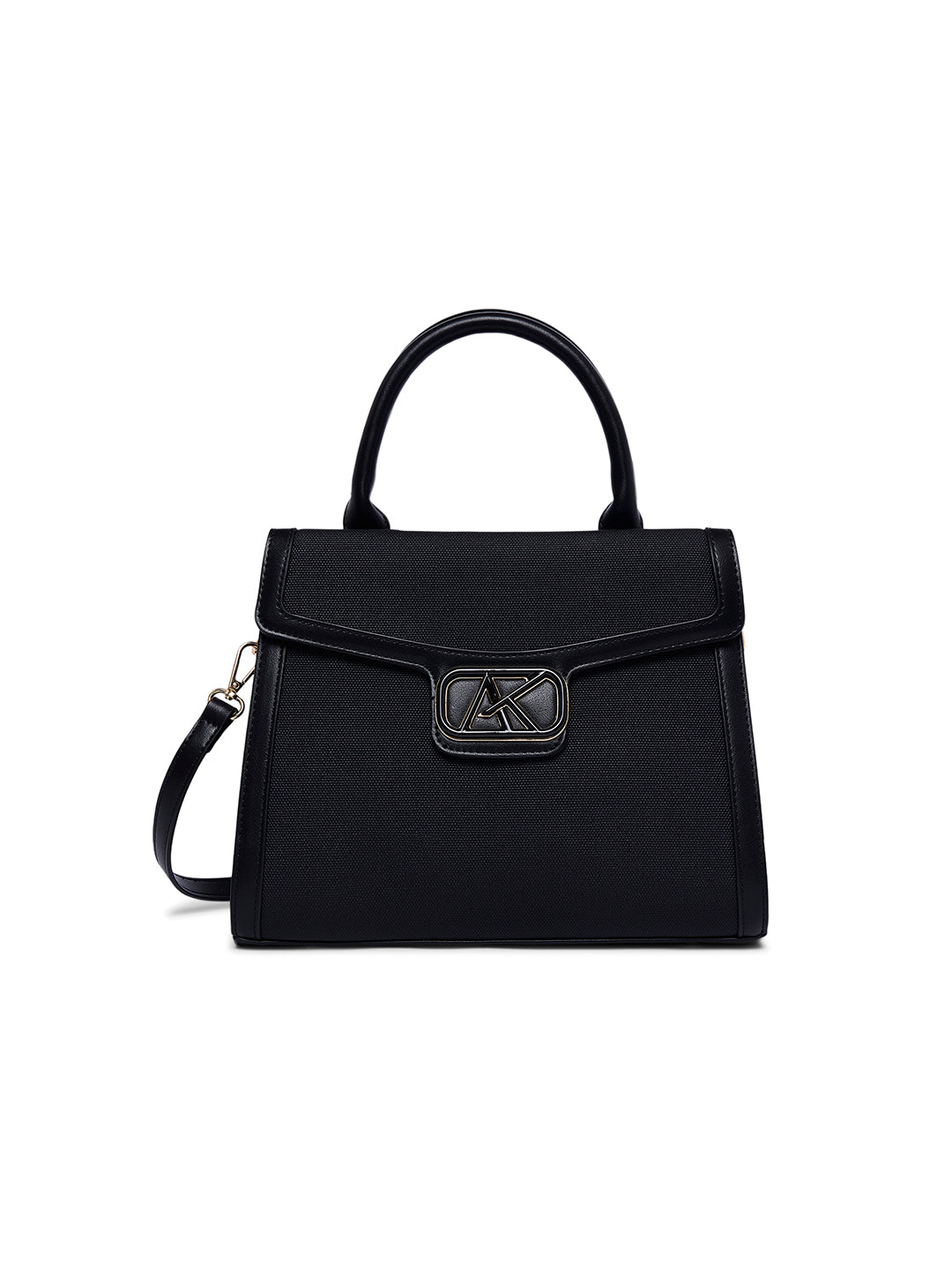 Lambeth 28 Flap Medium Satchel Bag Black