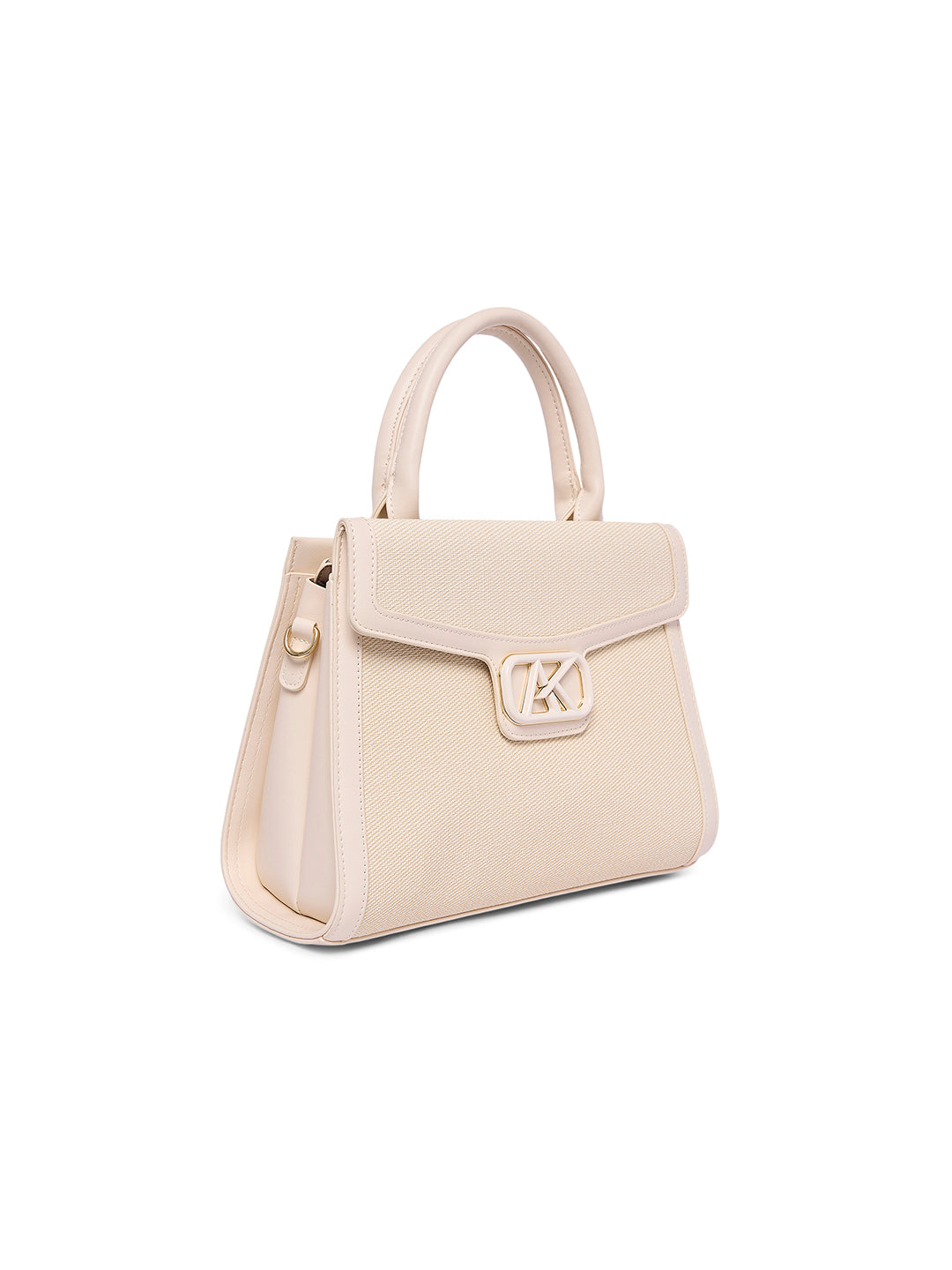 Lambeth 28 Flap Medium Satchel Bag Off White