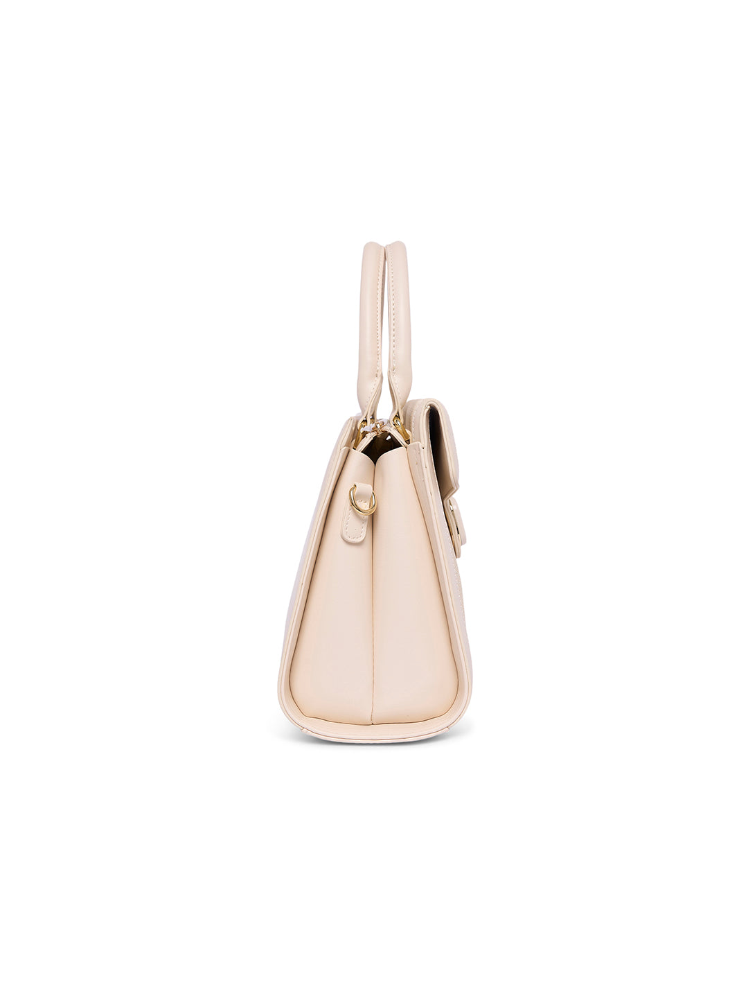 Lambeth 28 Flap Medium Satchel Bag Off White