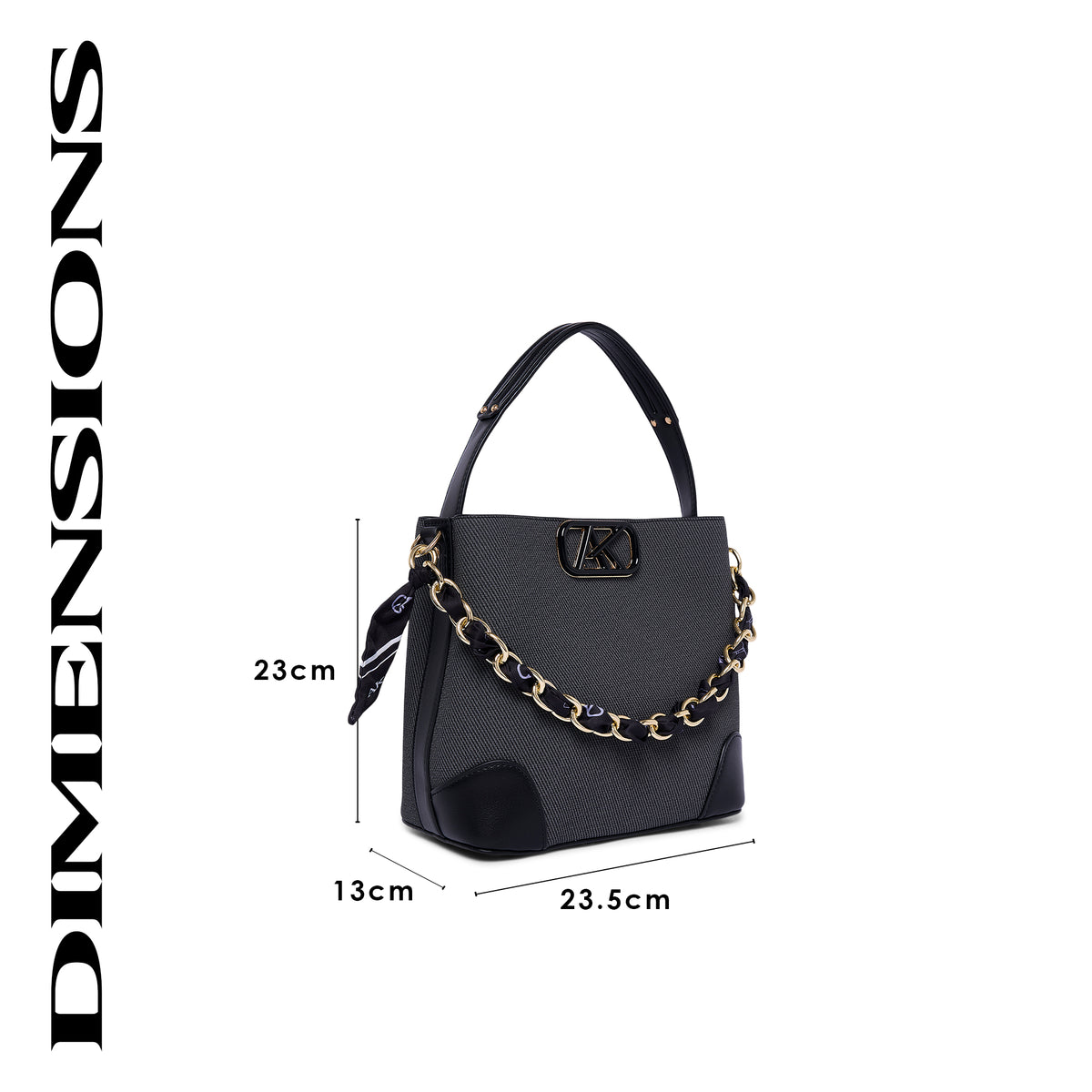 Sudbury 23 Medium Bucket Bag Grey