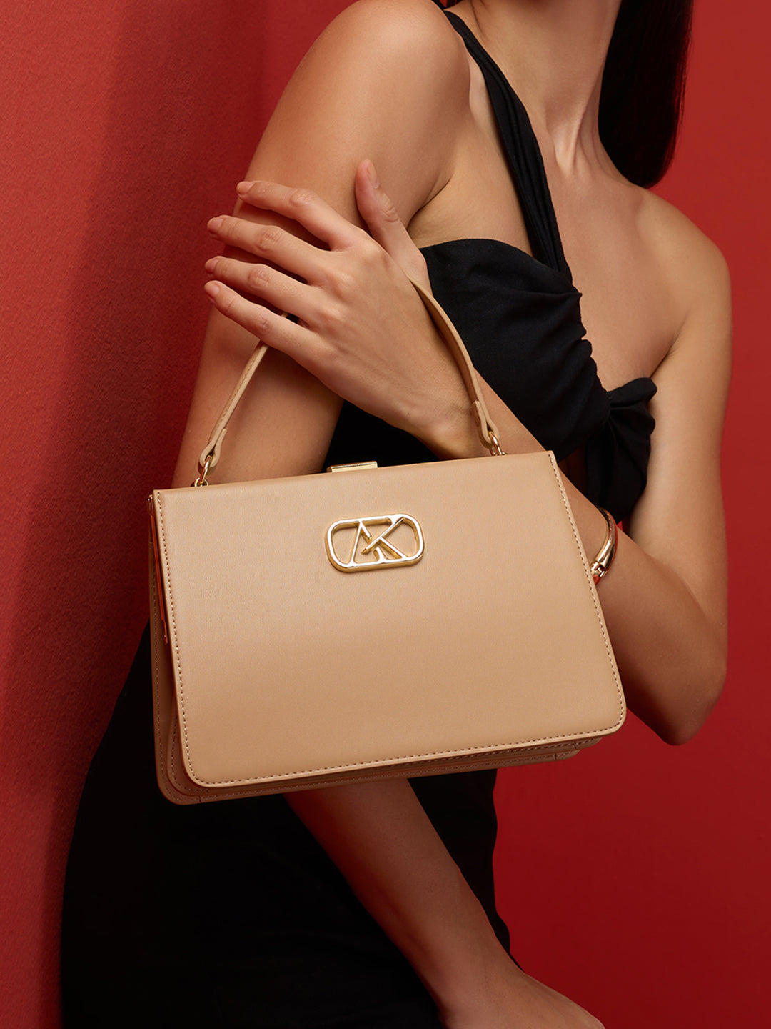 Hackney 23 Frame Small Handbag Beige