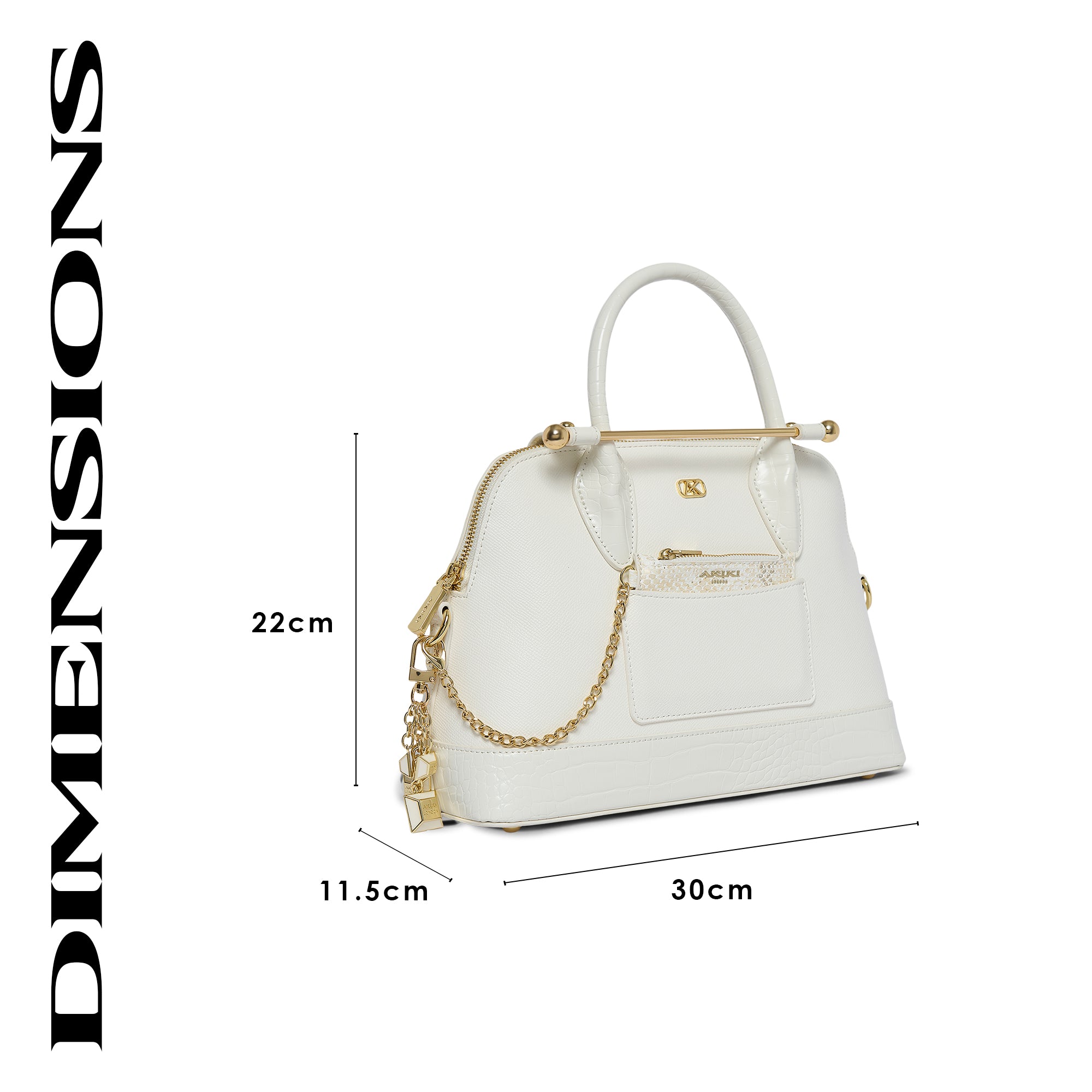 Salisbury 30 Small Handbag White