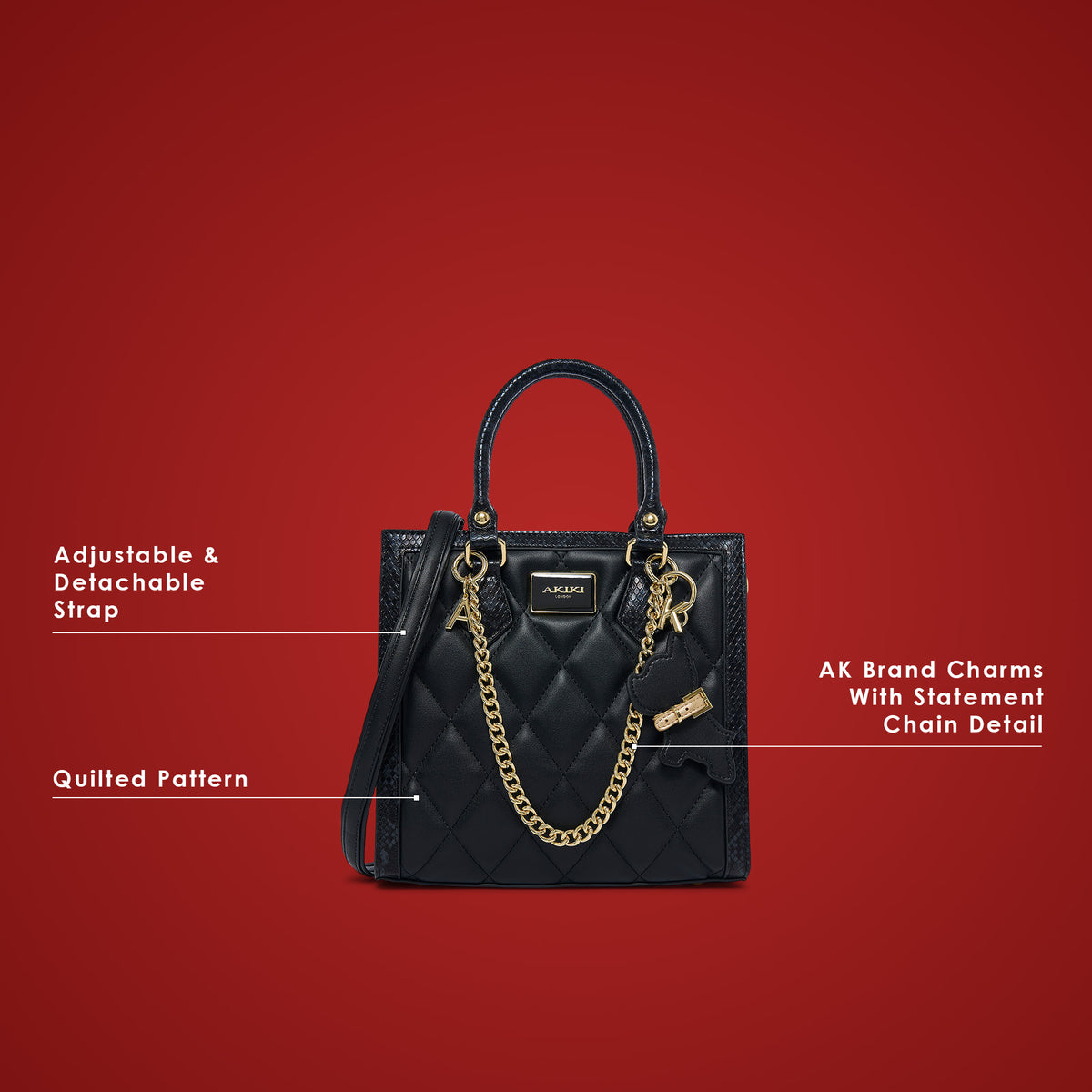 Swinden 25 Box Small Handbag Black